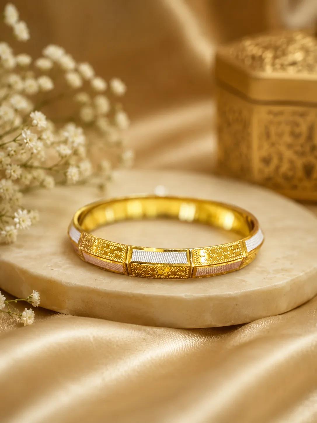 Men's Dual-Tone Gold Kada — Image 3