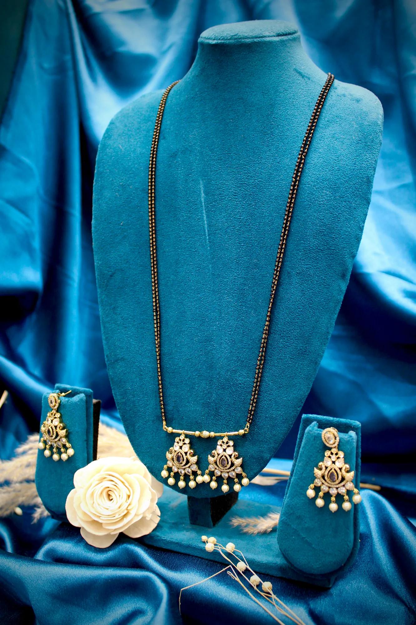 Pearl Drop Victorian Mangalsutra Set — Image 3