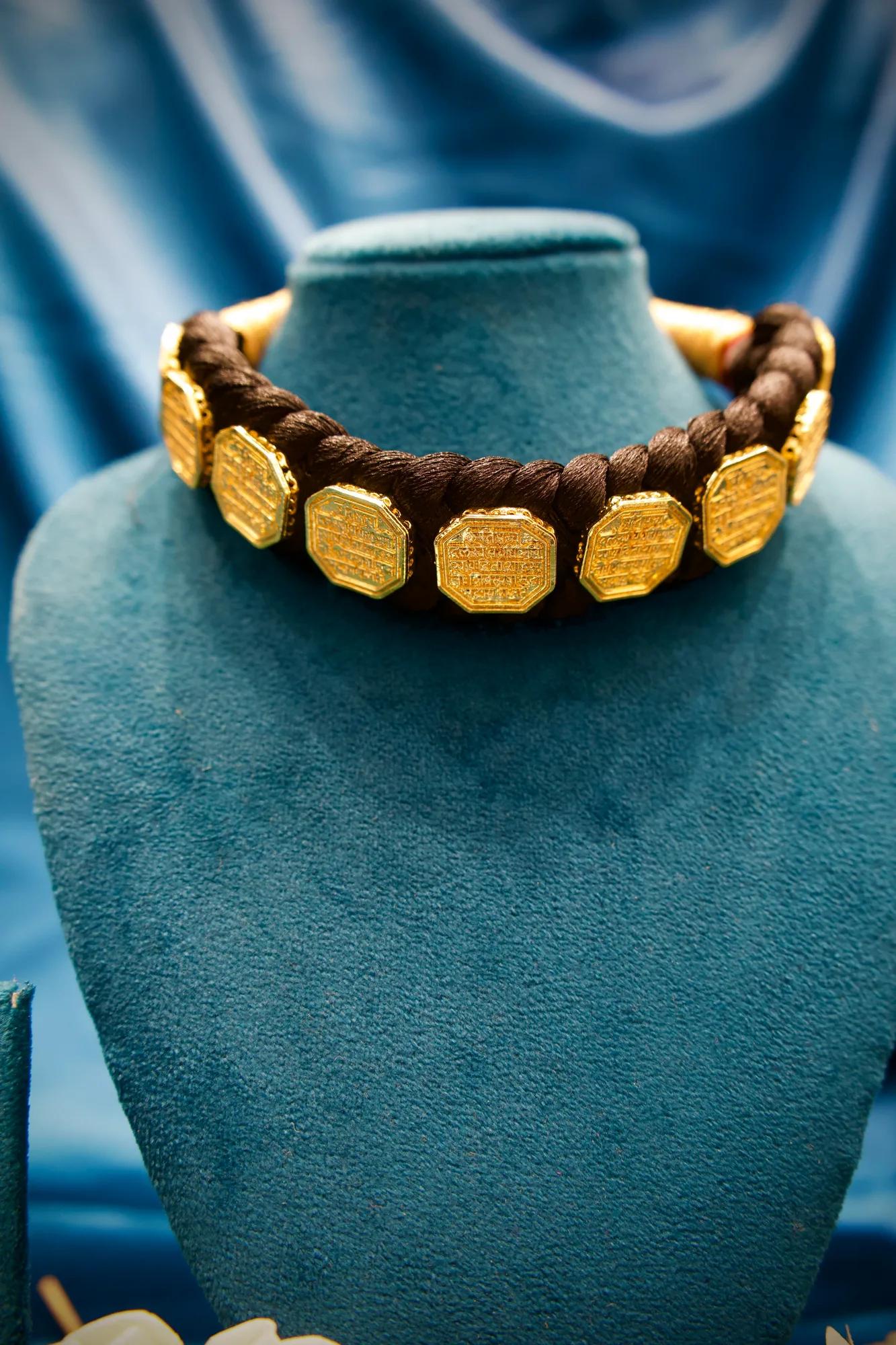 Black Threaded Rajmudra Choker