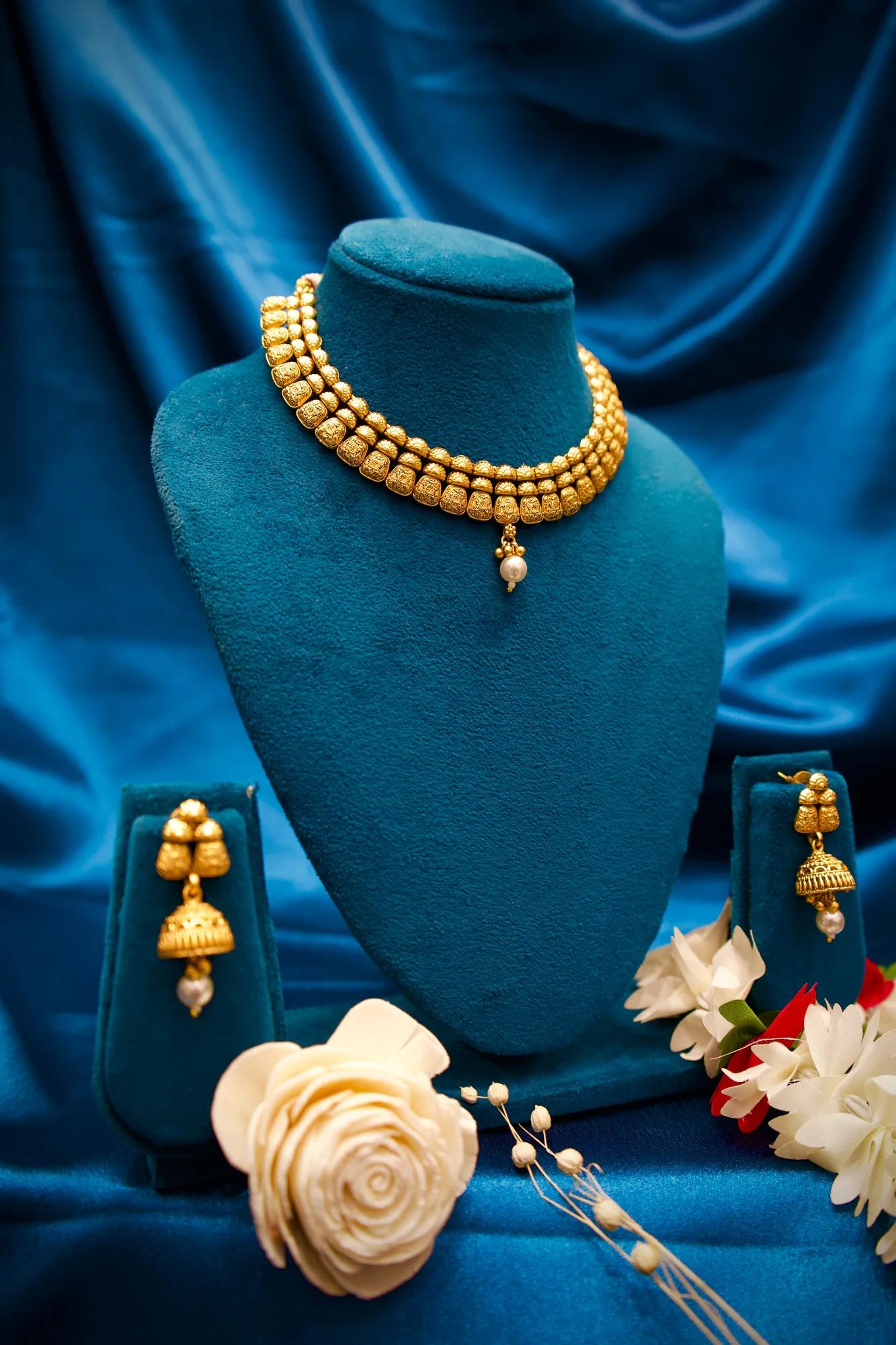 Antique Lakshmi Coin Adjustable Choker Necklace