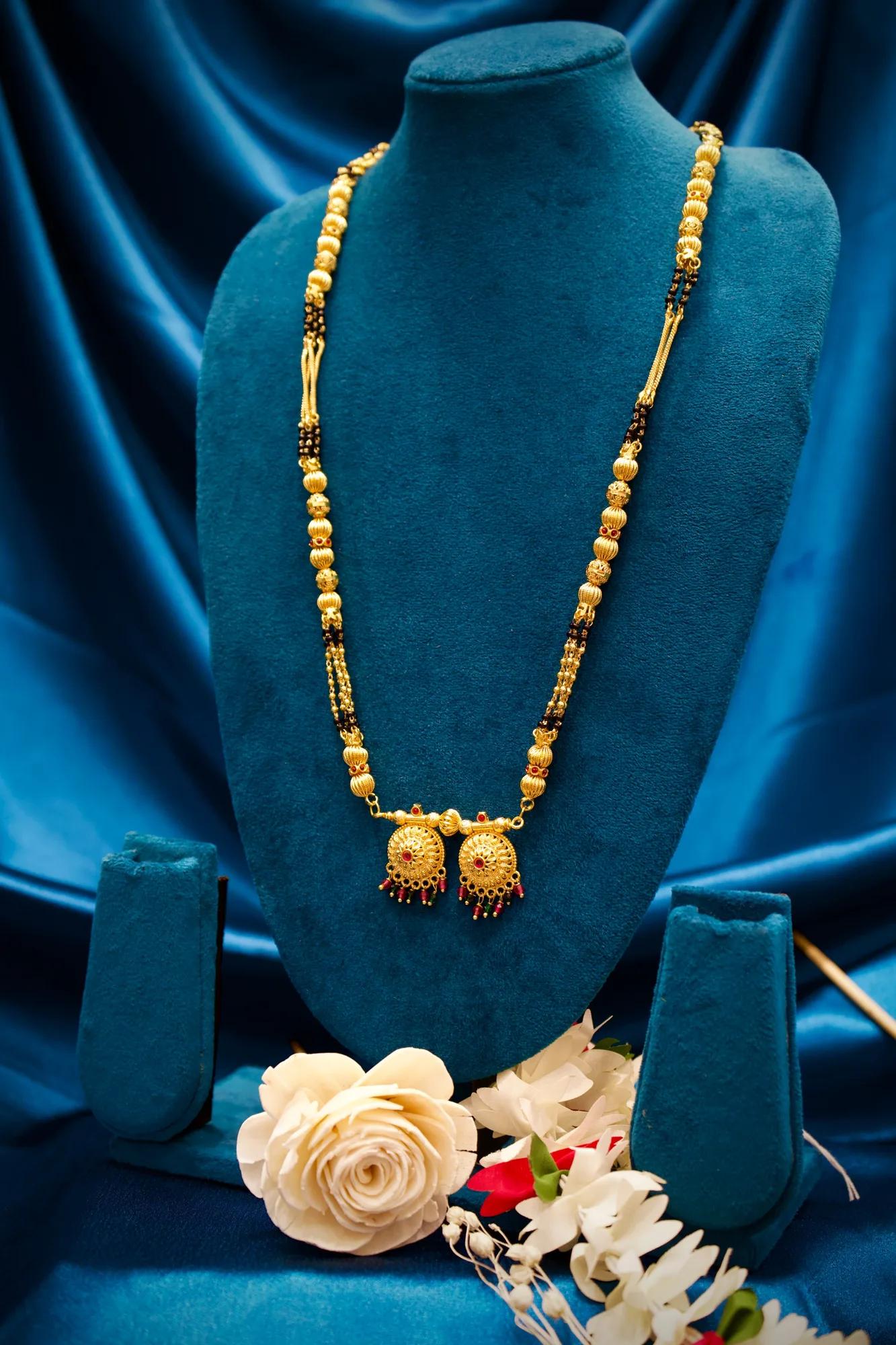 Traditional Dual Disc Pendant Mangalsutra