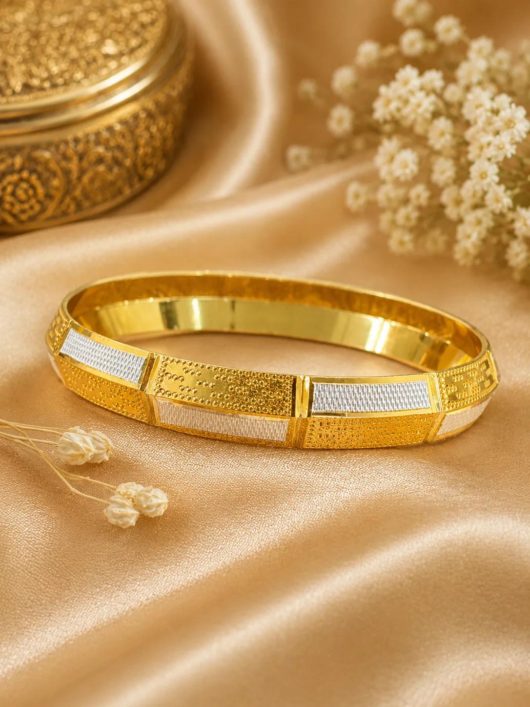Men's Dual-Tone Gold Kada