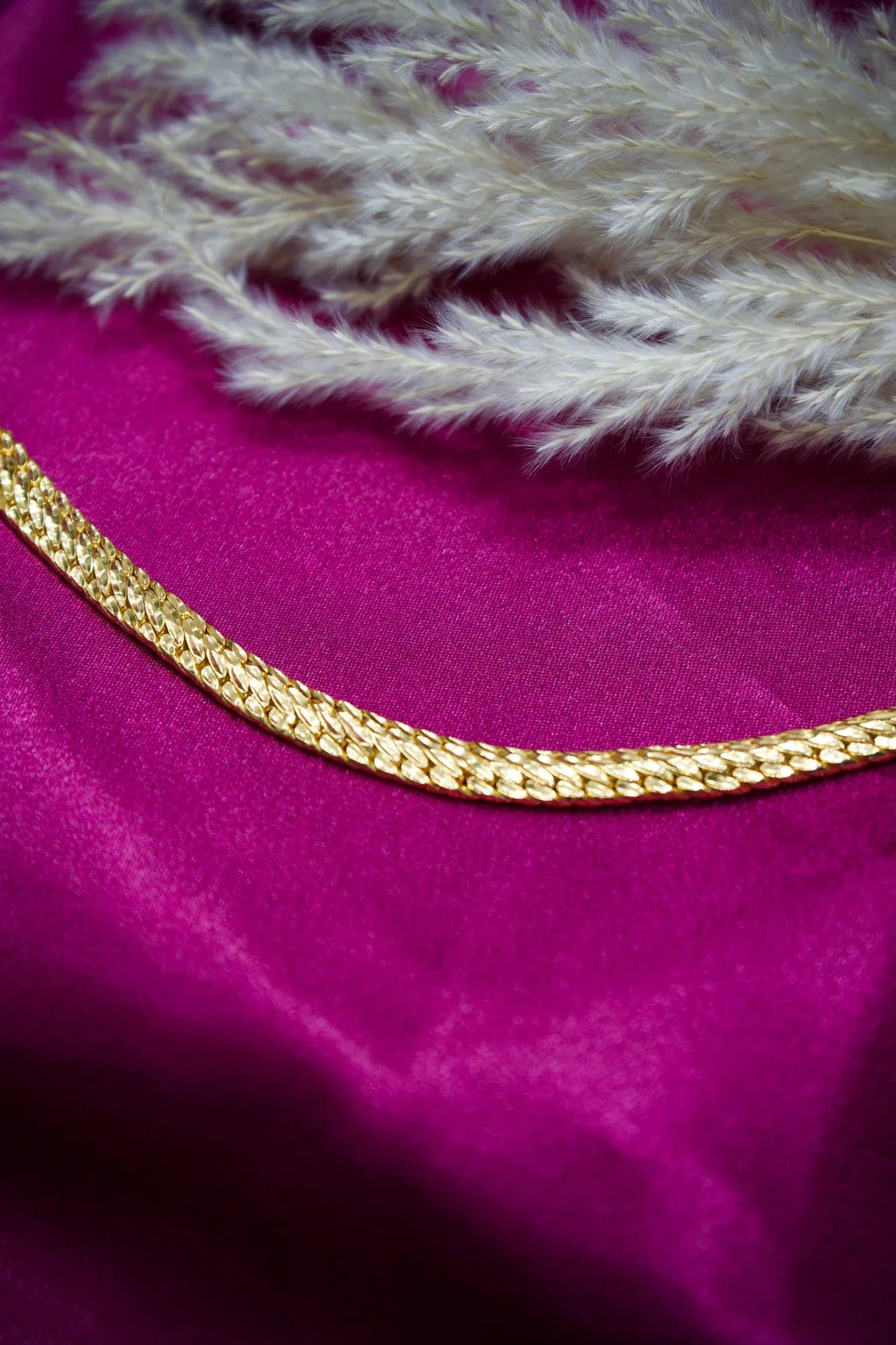 Premium Gold-Tone Flat Cuban Link Bracelet — Image 2