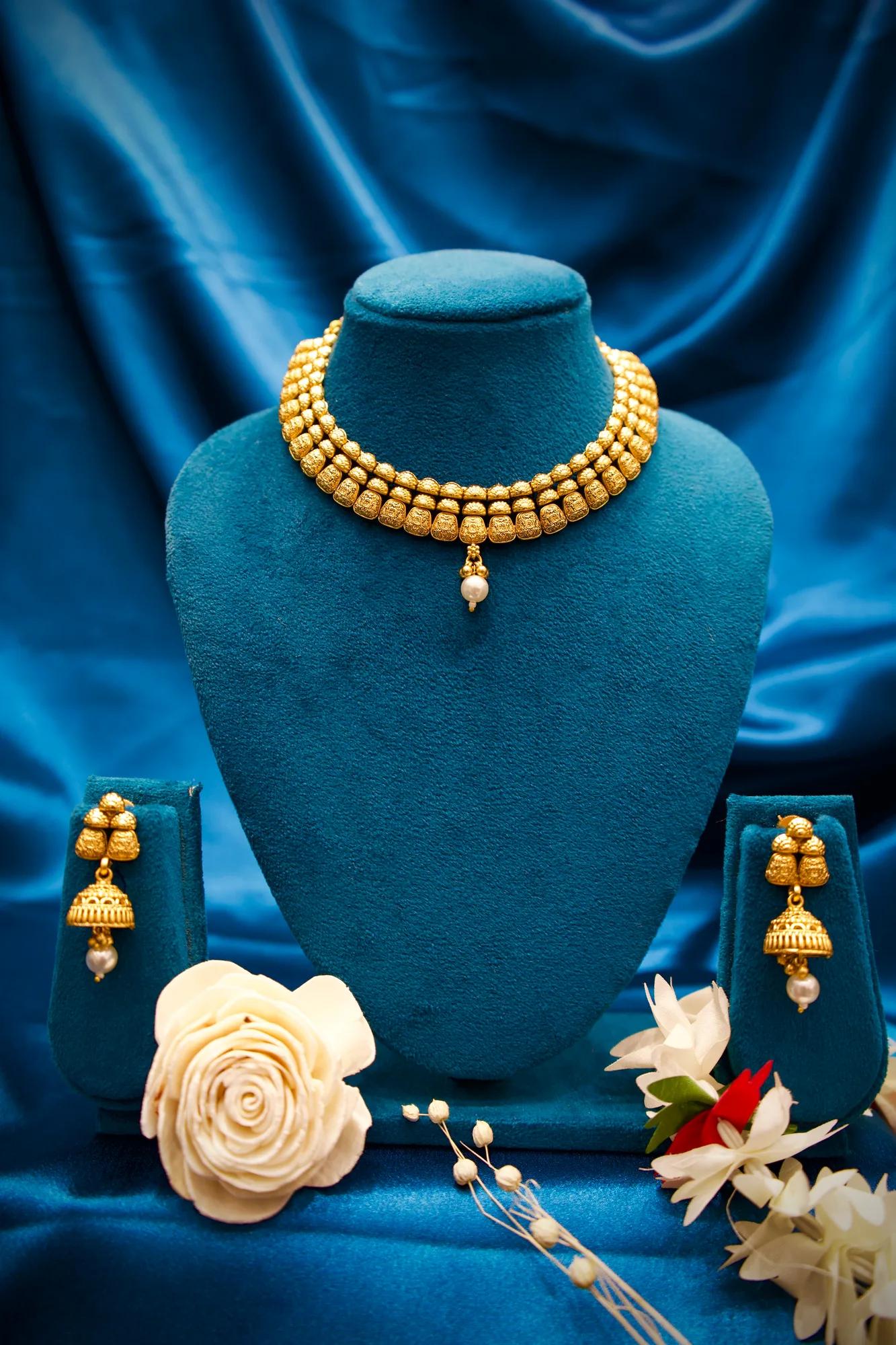 Antique Lakshmi Coin Adjustable Choker Necklace