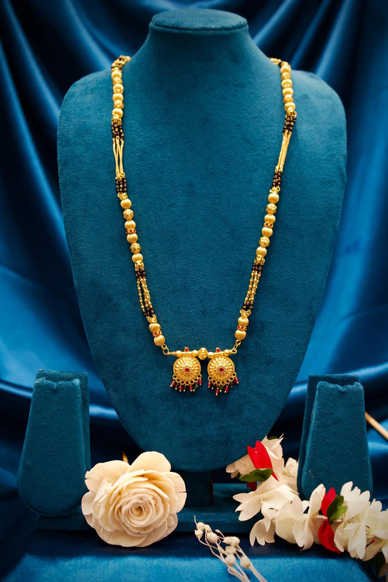 Traditional Dual Disc Pendant Mangalsutra
