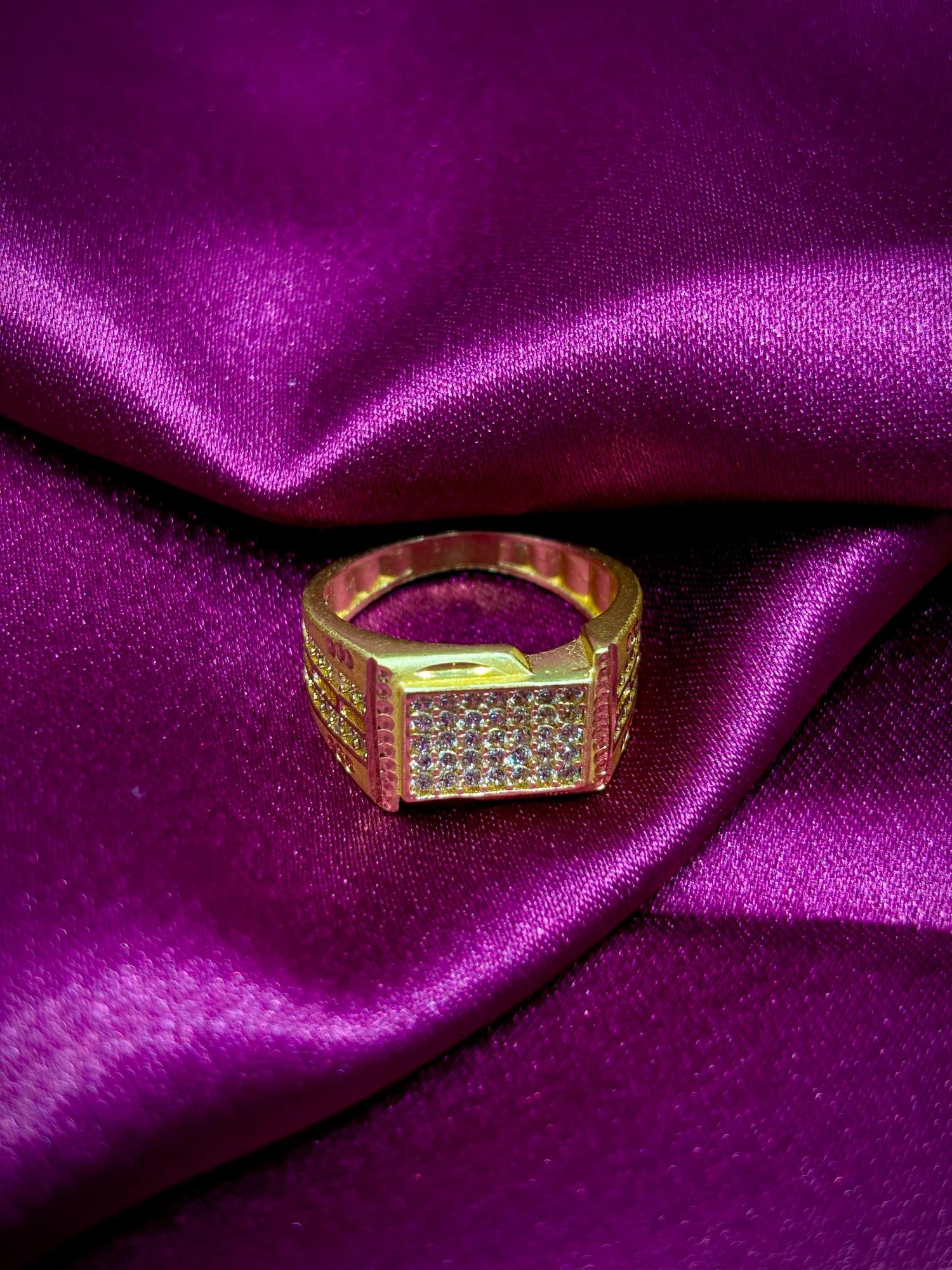 Royal Pave CZ Statement Ring for Men