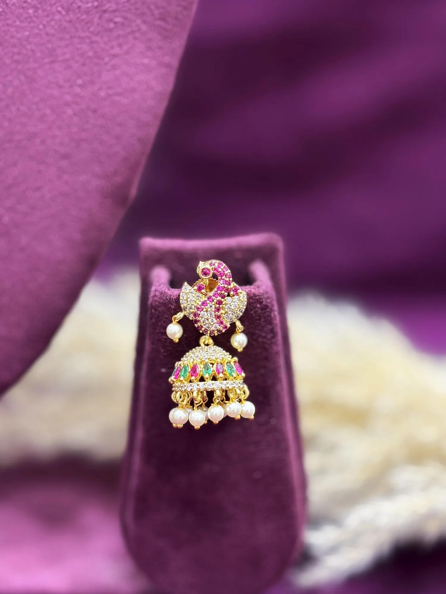 Royal Peacock Pearl Saaj Necklace Set