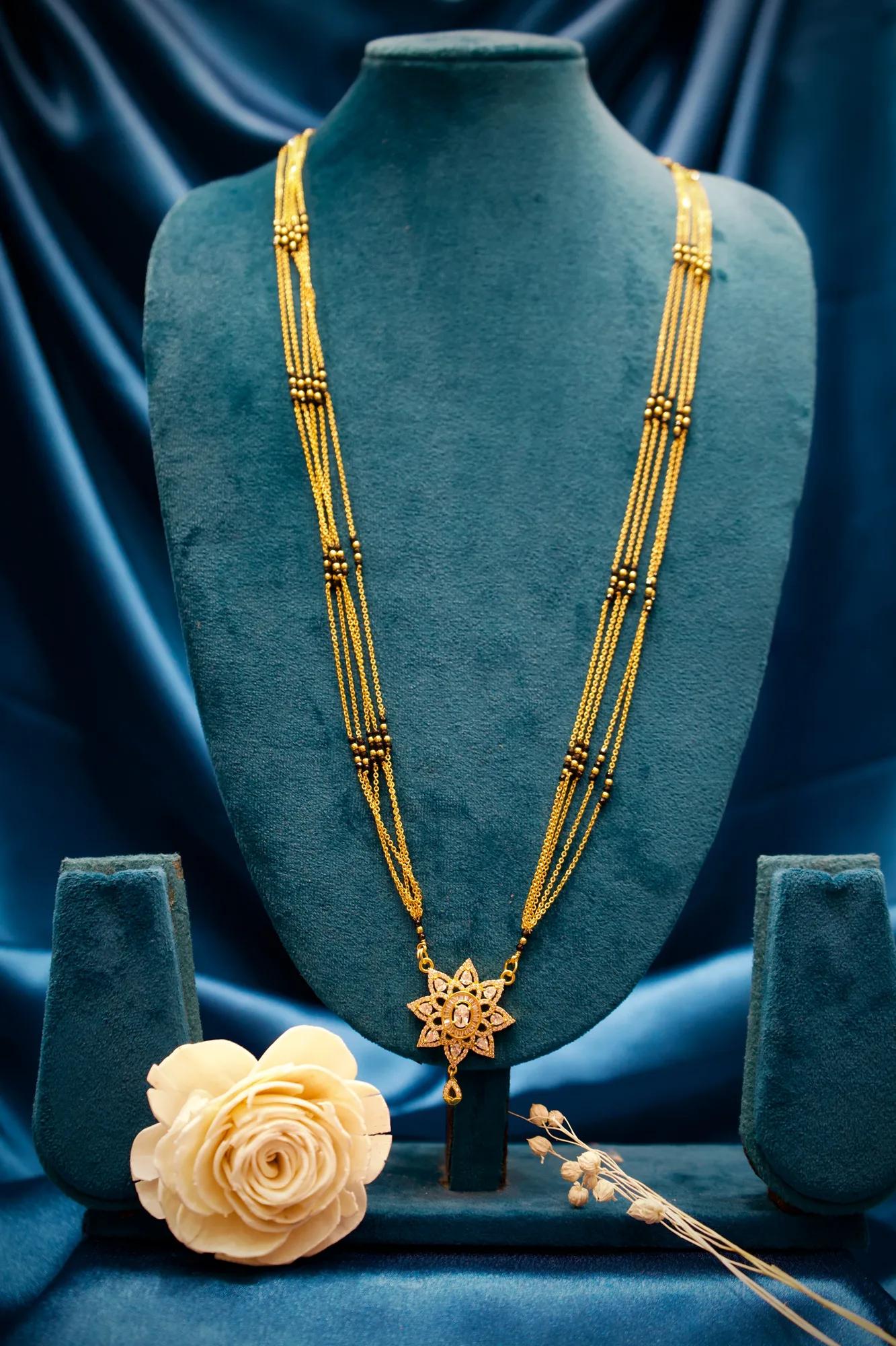 Floral Star Designer Mangalsutra Necklace
