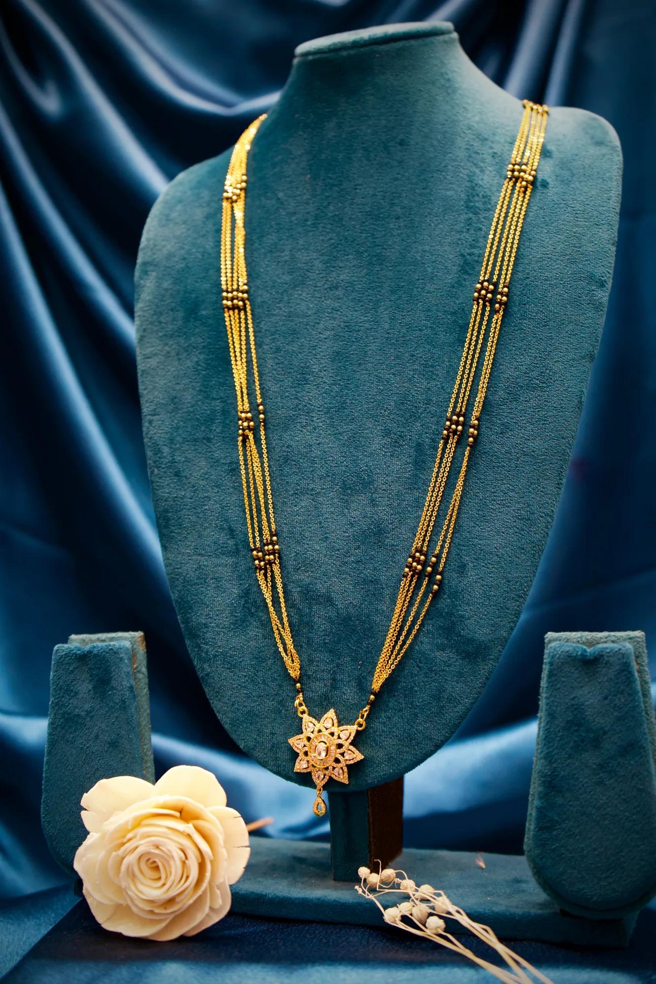 Floral Star Designer Mangalsutra Necklace