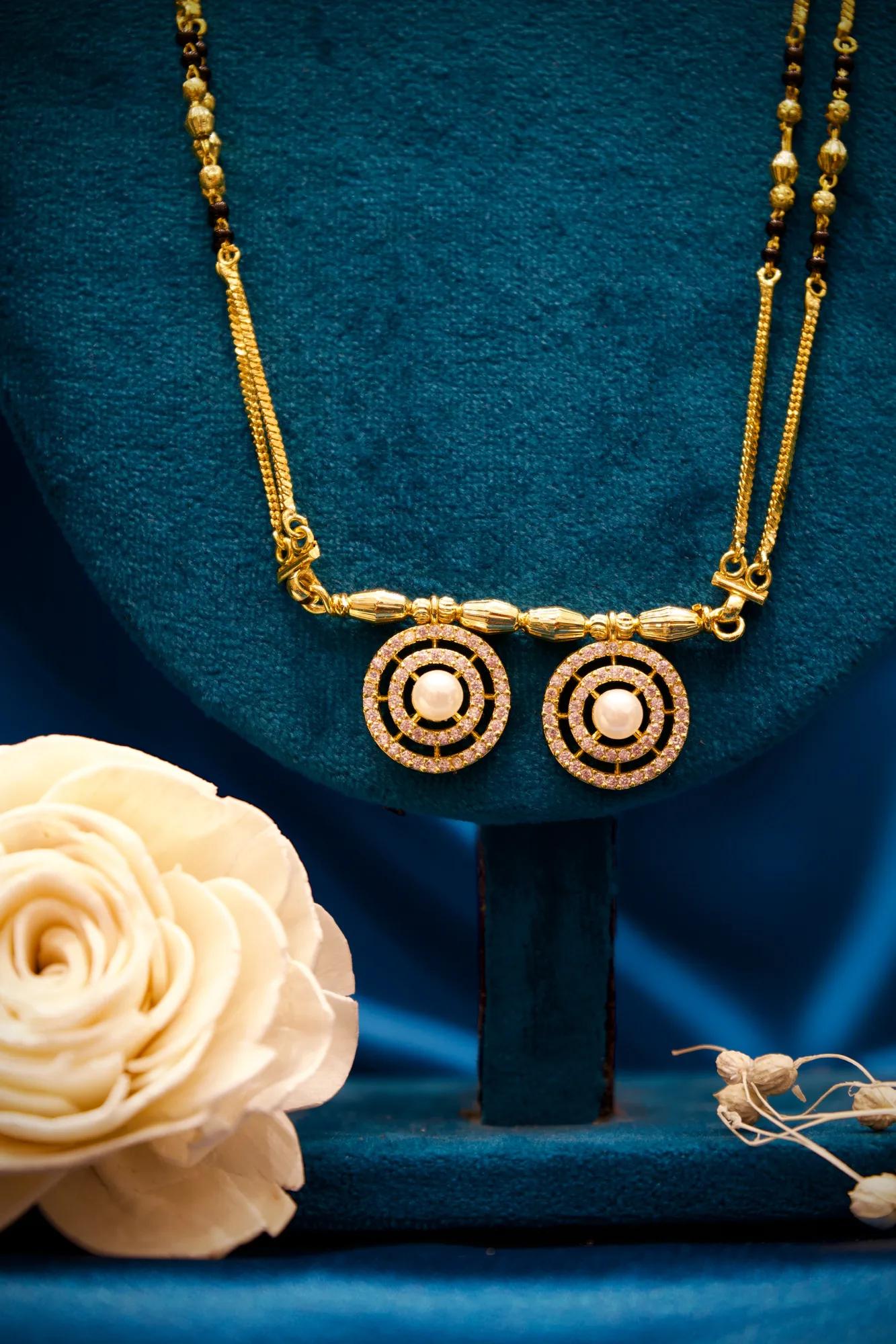 Dual Disc CZ Mangalsutra Set