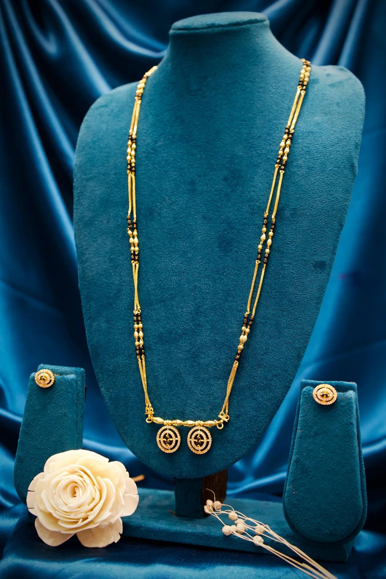 Twin Charm CZ Mangalsutra Set