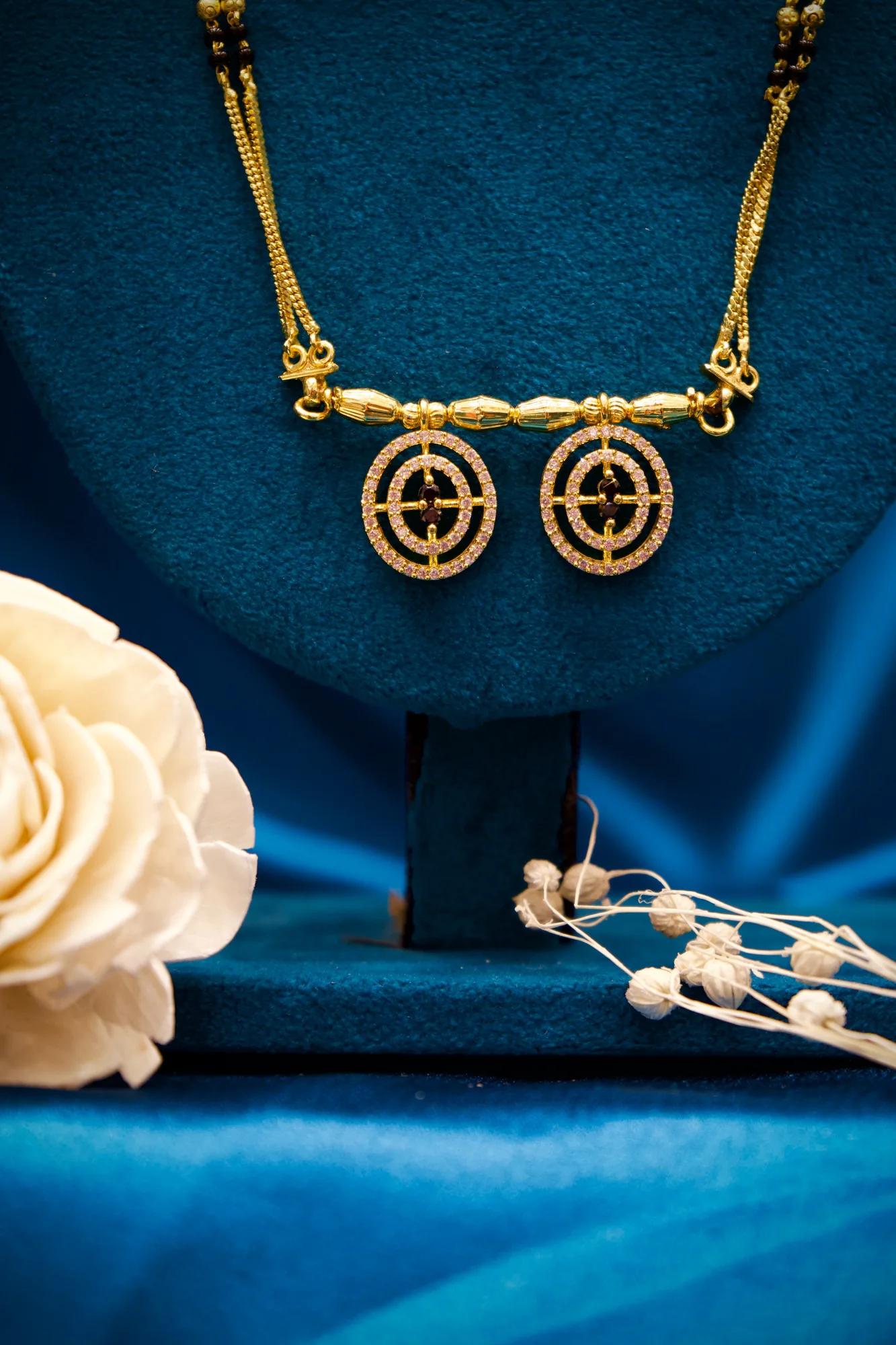 Twin Charm CZ Mangalsutra Set