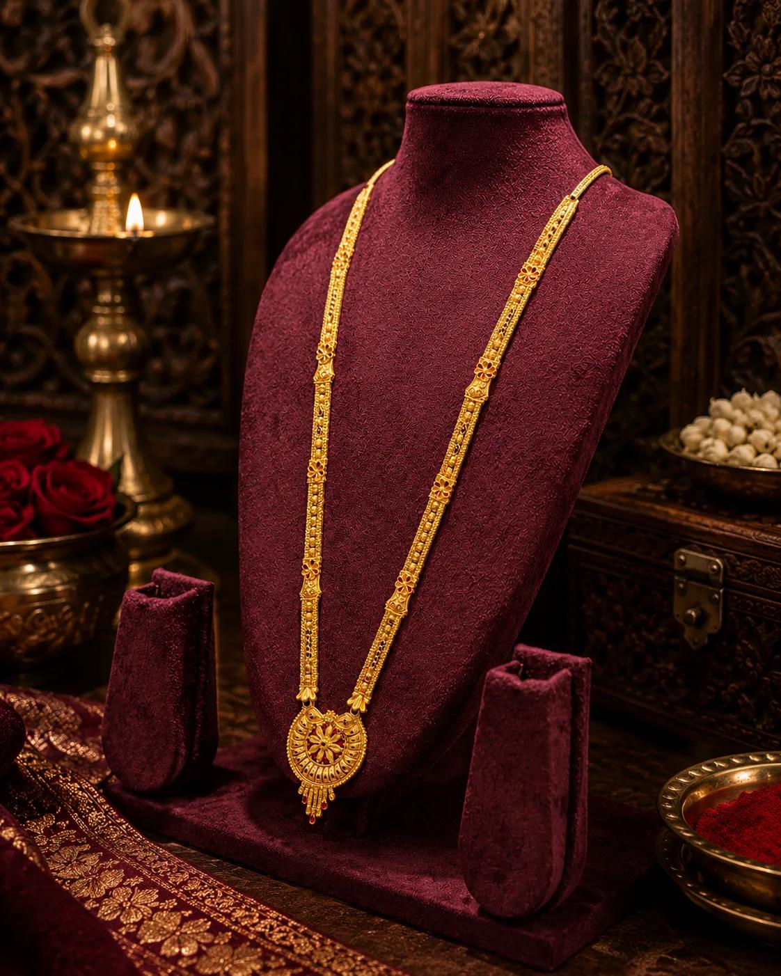 Traditional Long Pendant Gold Maharani Mangalsutra