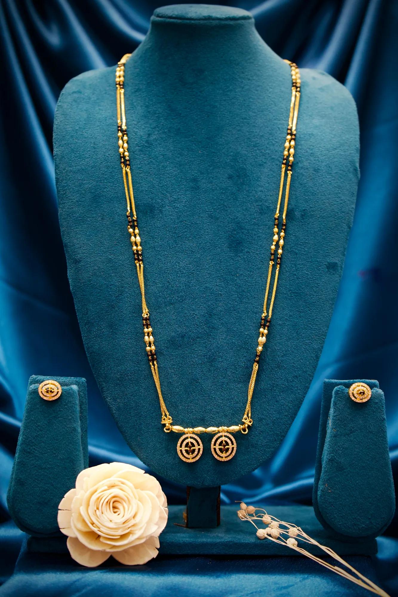Twin Charm CZ Mangalsutra Set