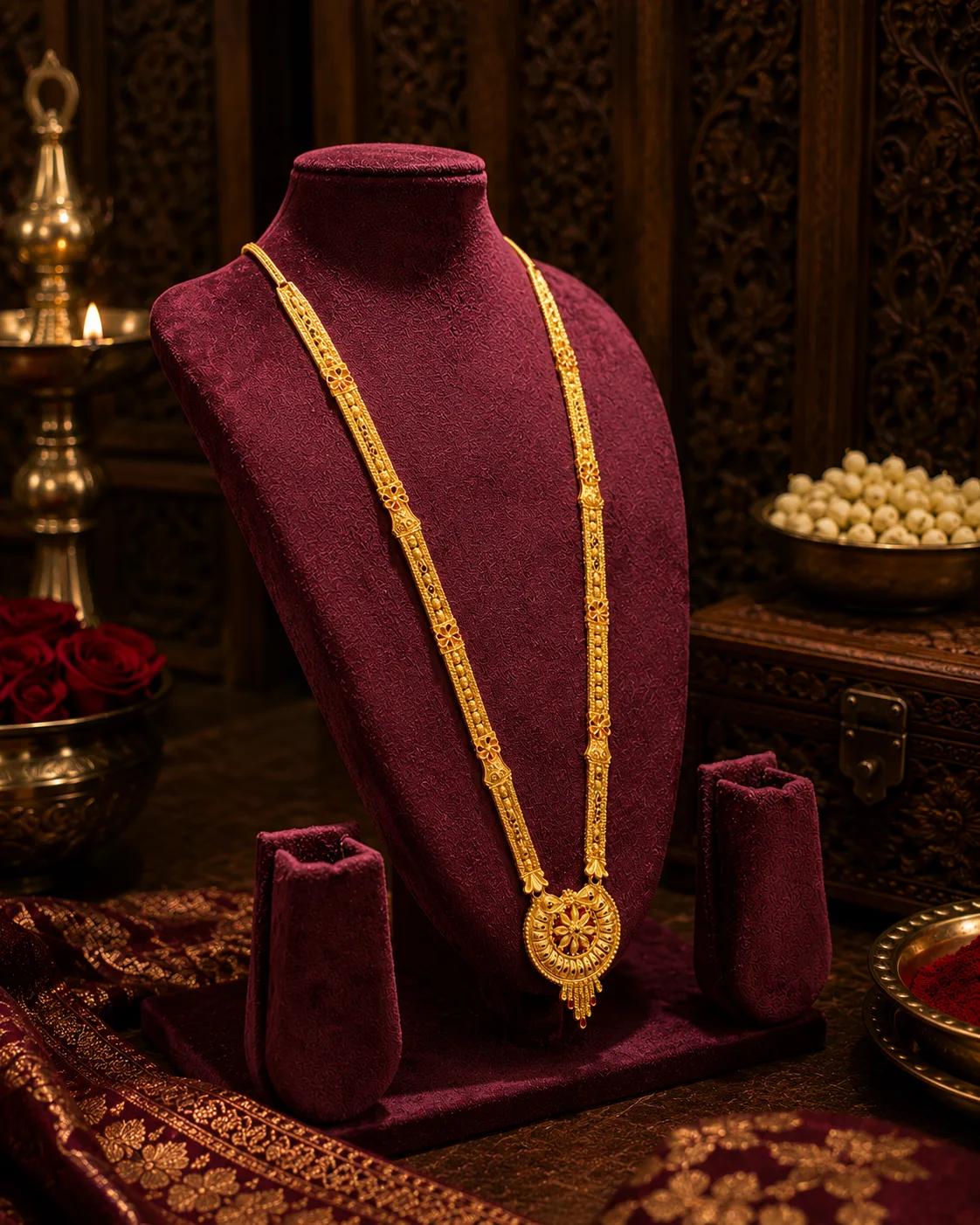 Traditional Long Pendant Gold Maharani Mangalsutra