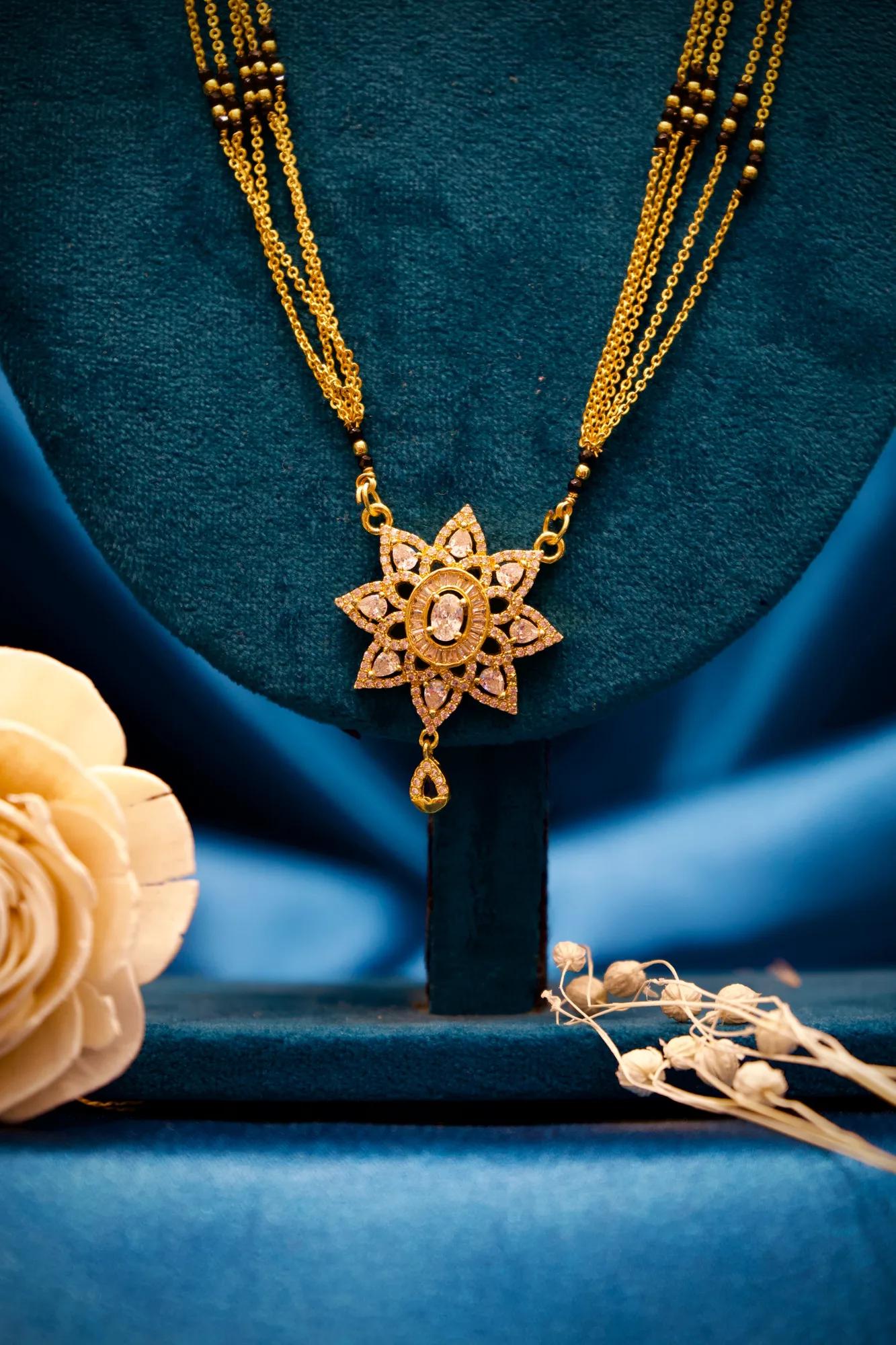 Floral Star Designer Mangalsutra Necklace