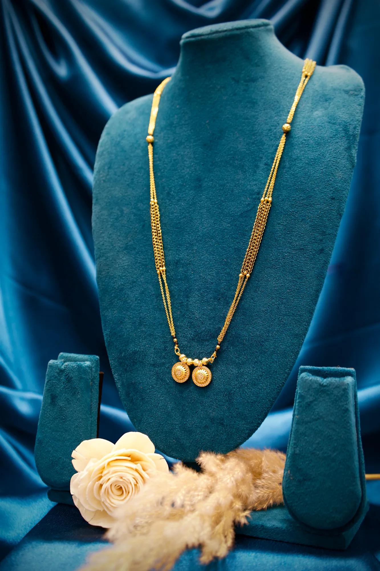 Classic Dual Coin Long Mangalsutra Necklace