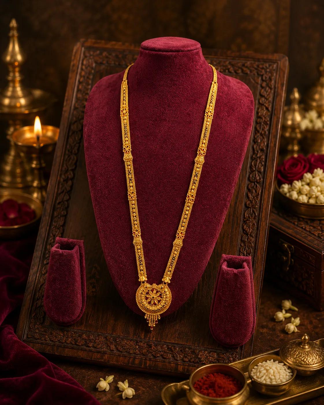 Traditional Long Pendant Gold Maharani Mangalsutra
