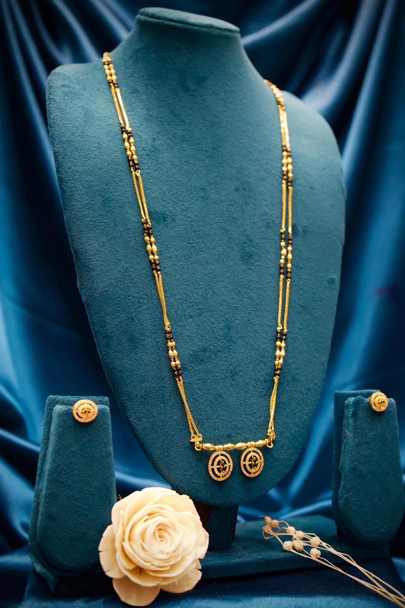 Twin Charm CZ Mangalsutra Set
