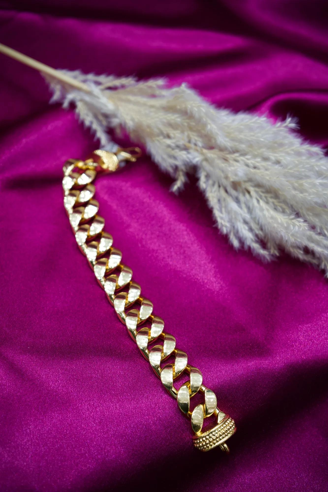 Luxury Cuban Link Gold-Tone Bracelet