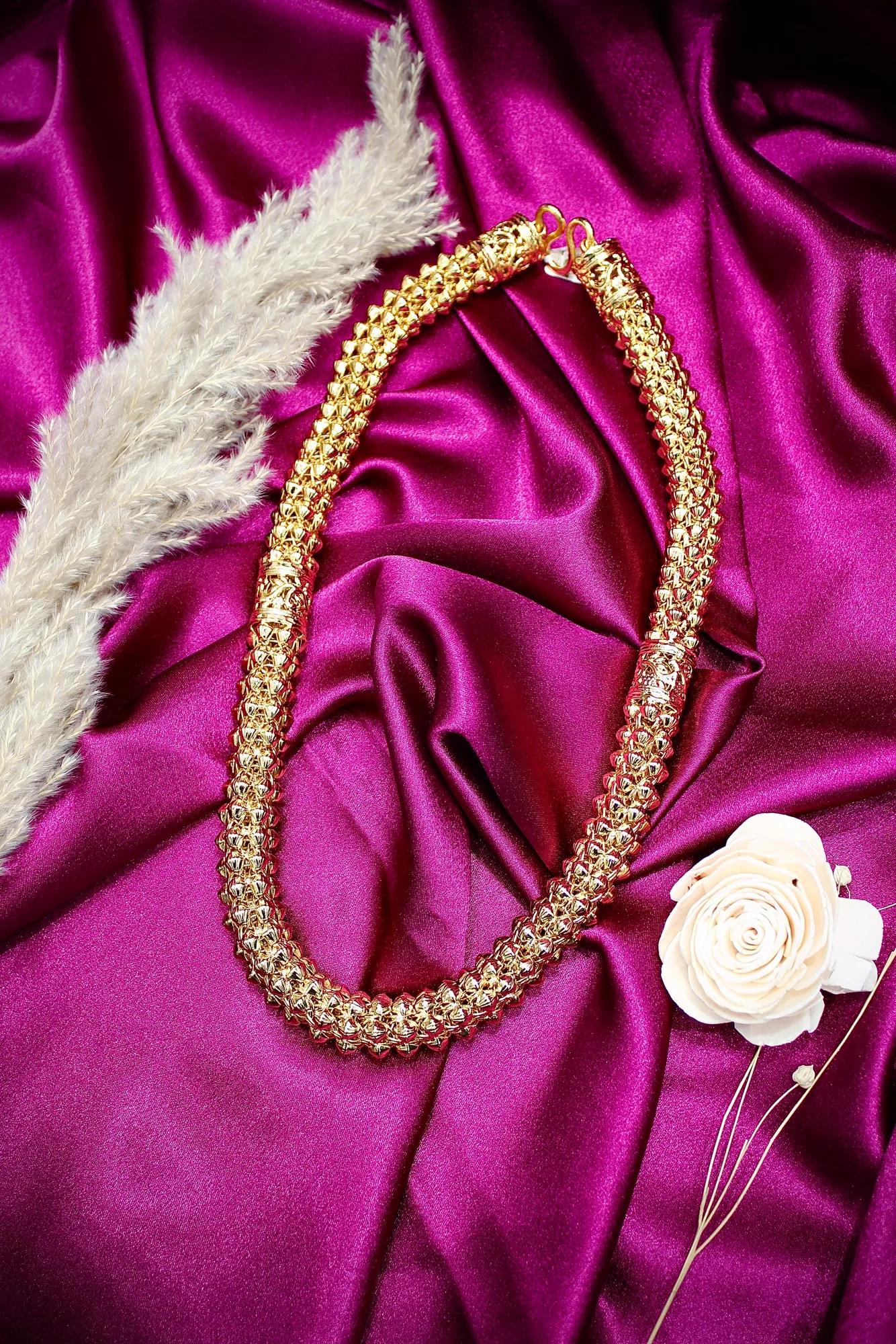 Majestic Diamond-Cut Mesh Men's Gold Chain