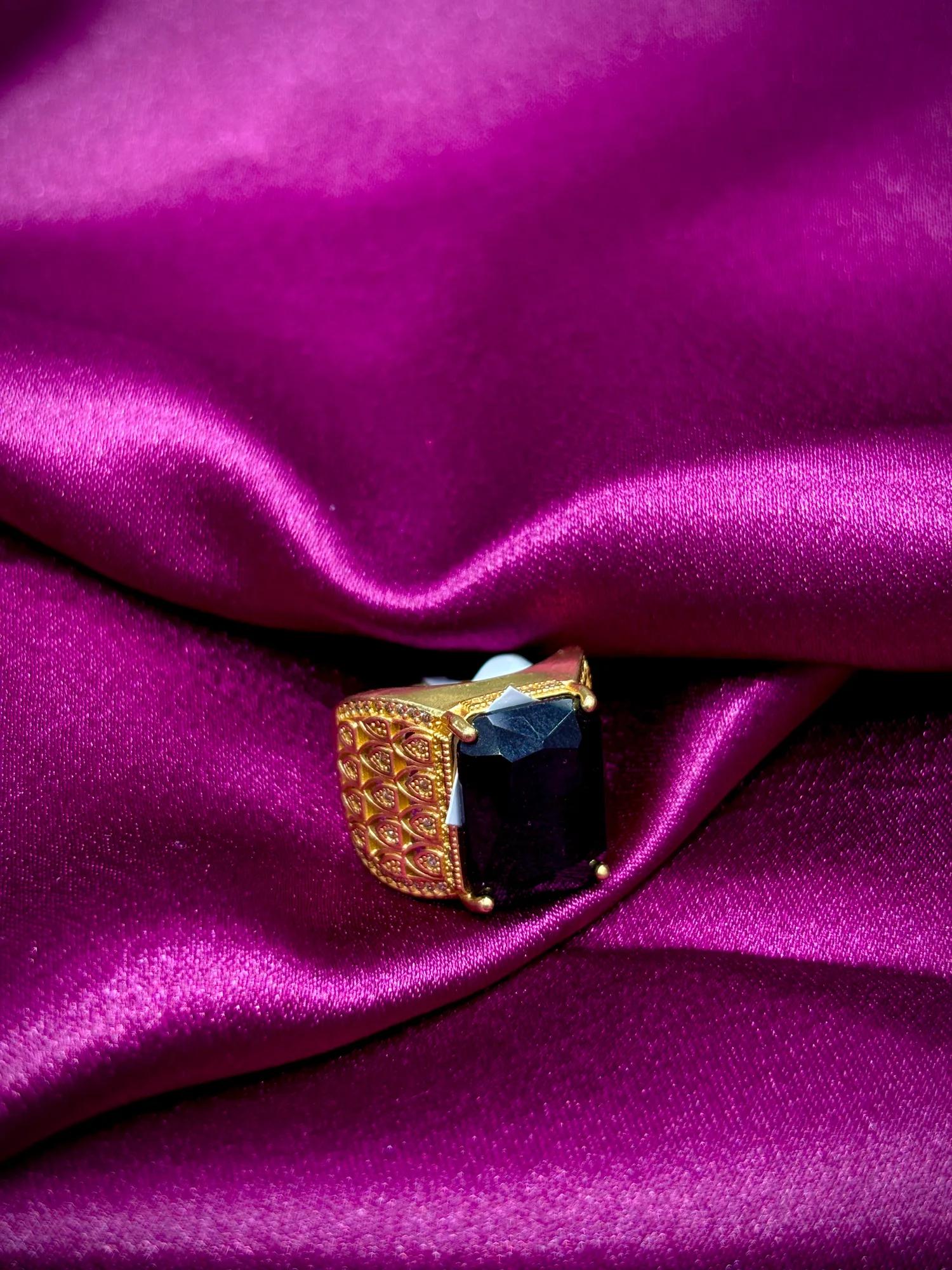 Black Stone Executive Statement Ring