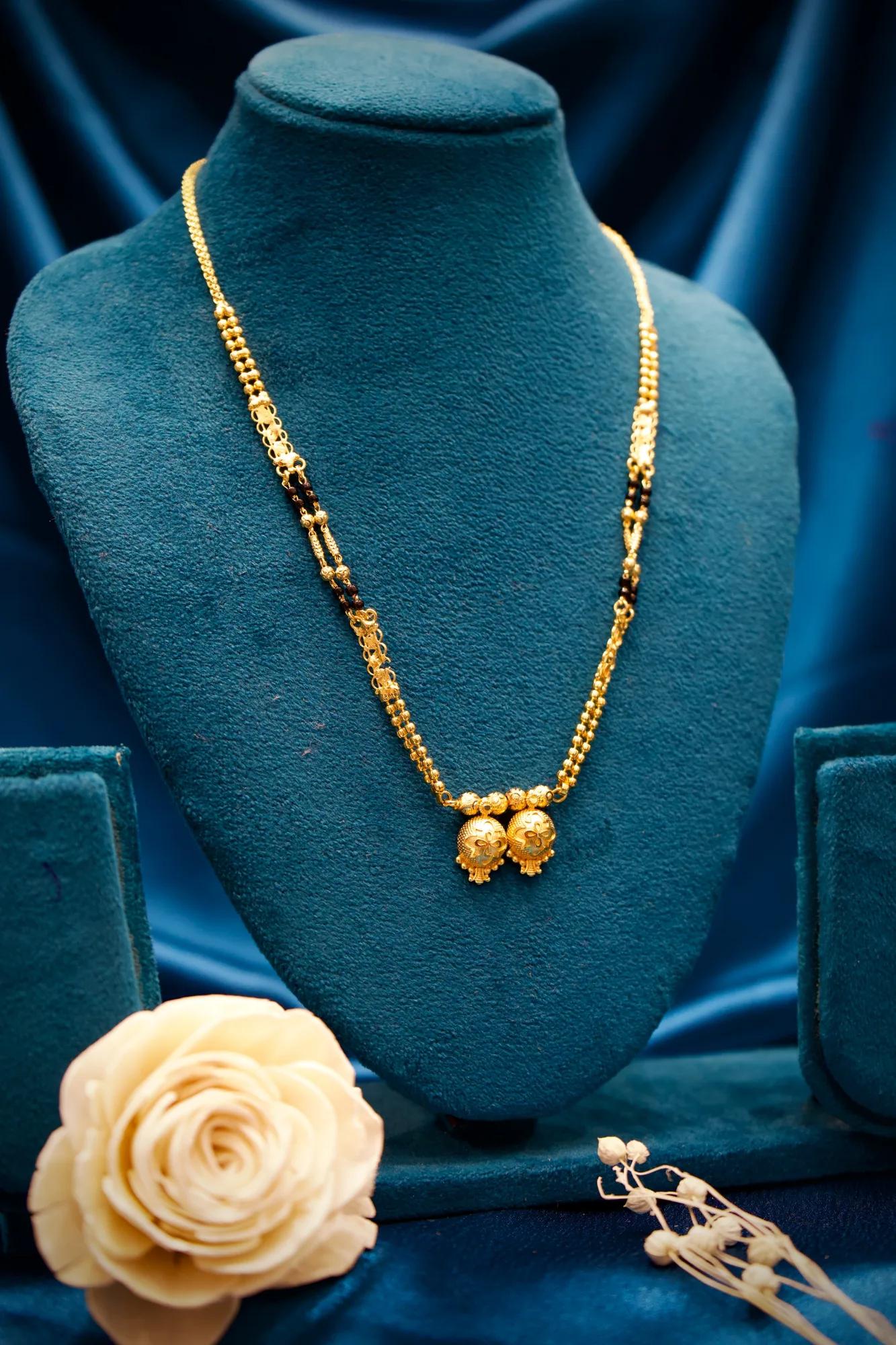 Traditional Twin Floral Charm Mangalsutra