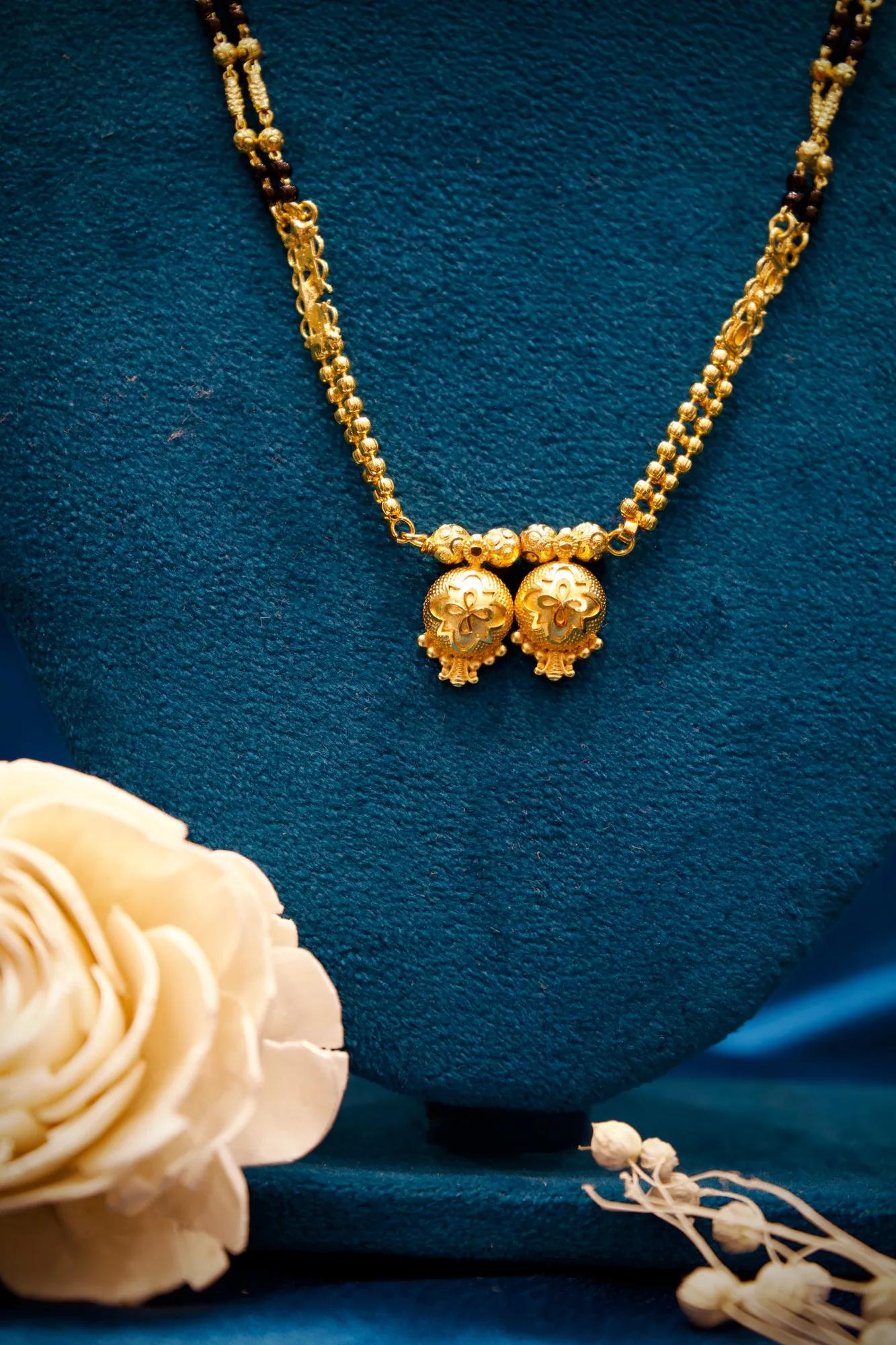Traditional Twin Floral Charm Mangalsutra