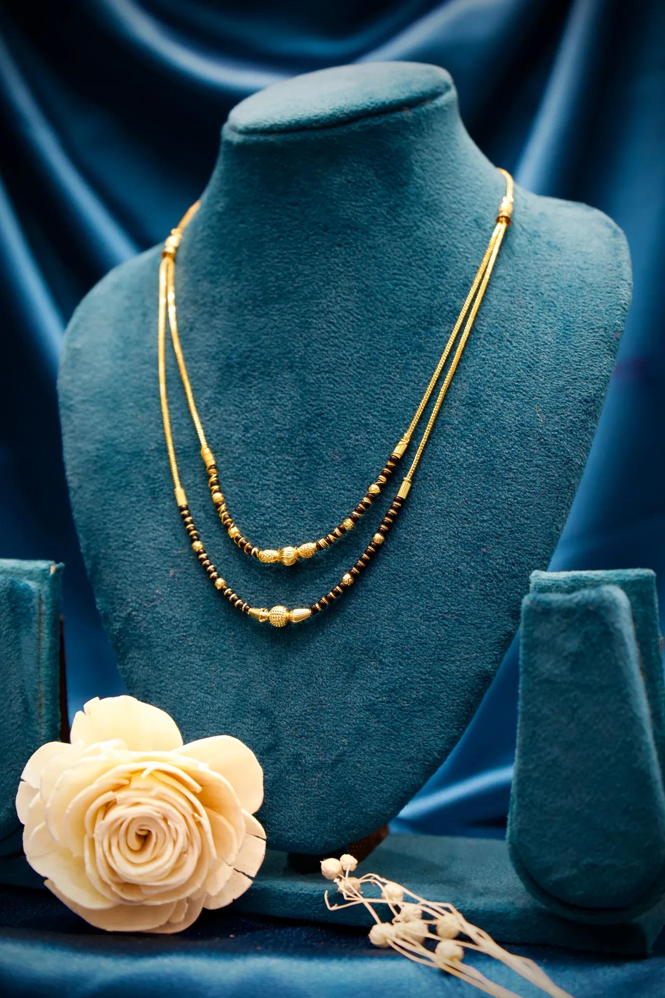 Dual Layer Traditional Gold Bead Mangalsutra