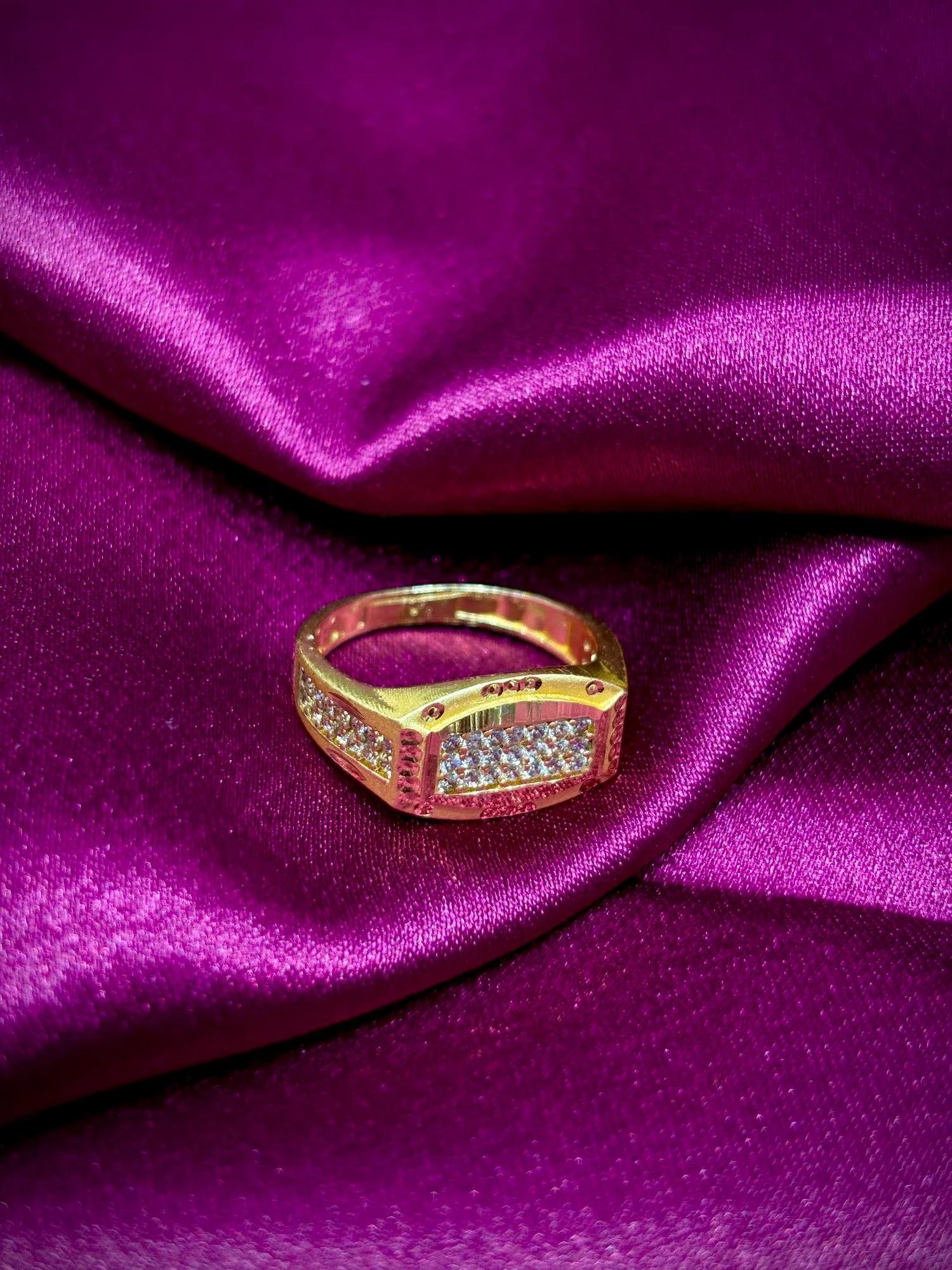 Elite CZ Rectangular Signet Ring