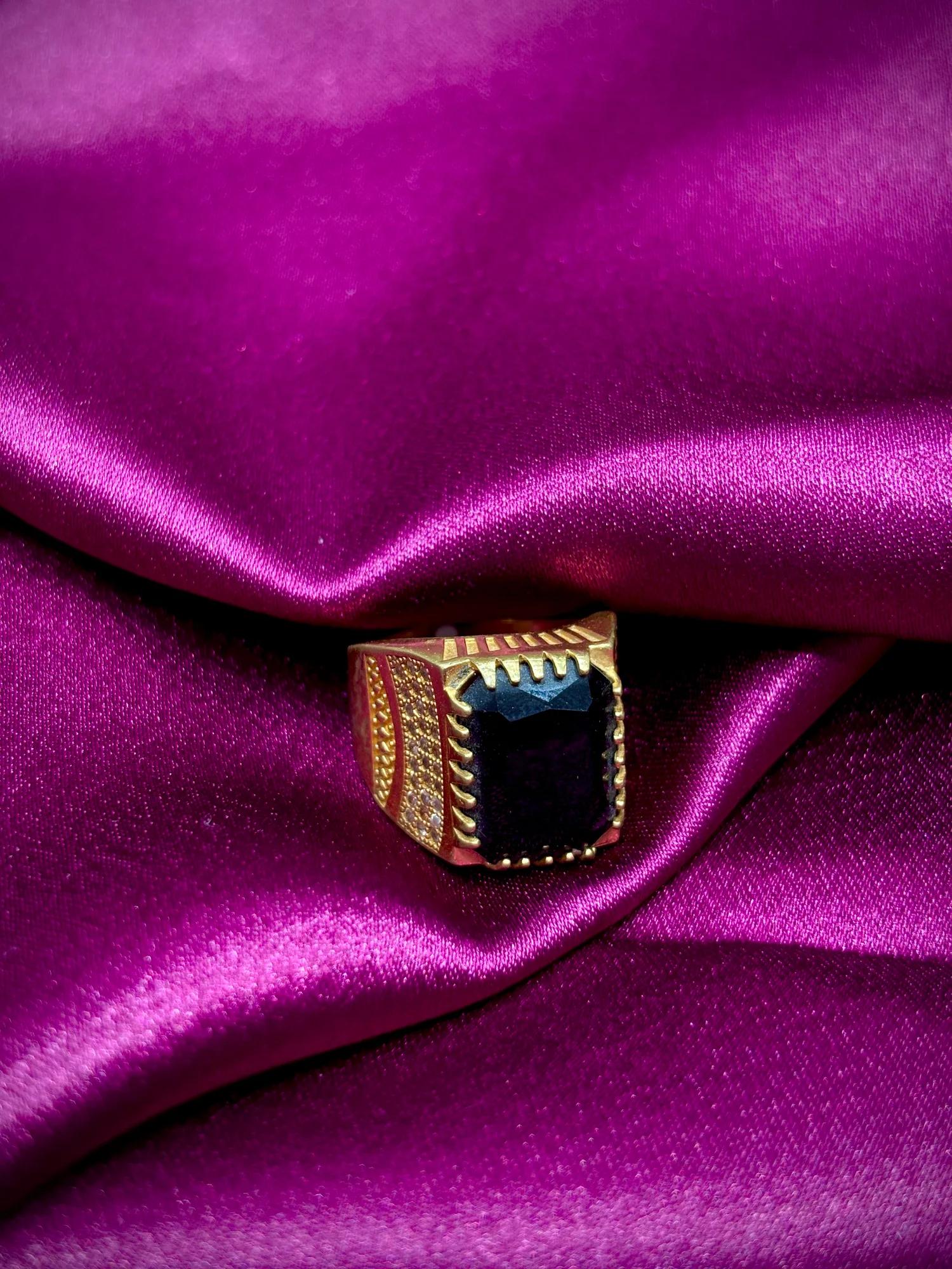 Black Onyx Royal Statement Ring