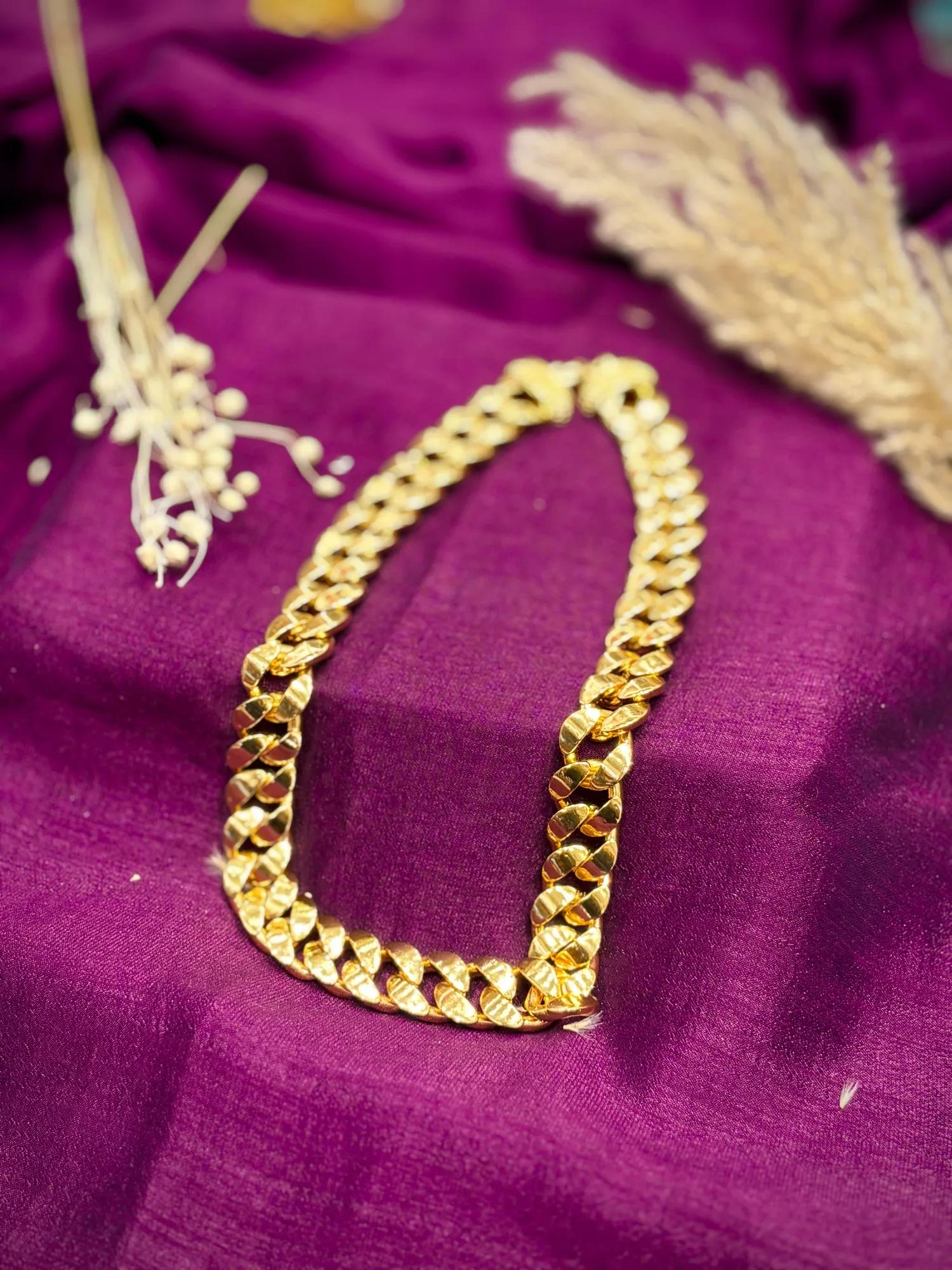Classic Cuban Link Gold-Plated Necklace (Sachin Dada Chain)