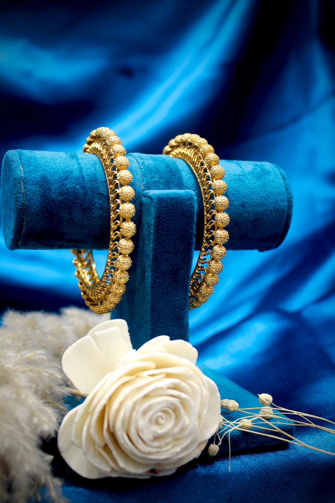 Traditional Granulated Beadwork Designer Bangle Set