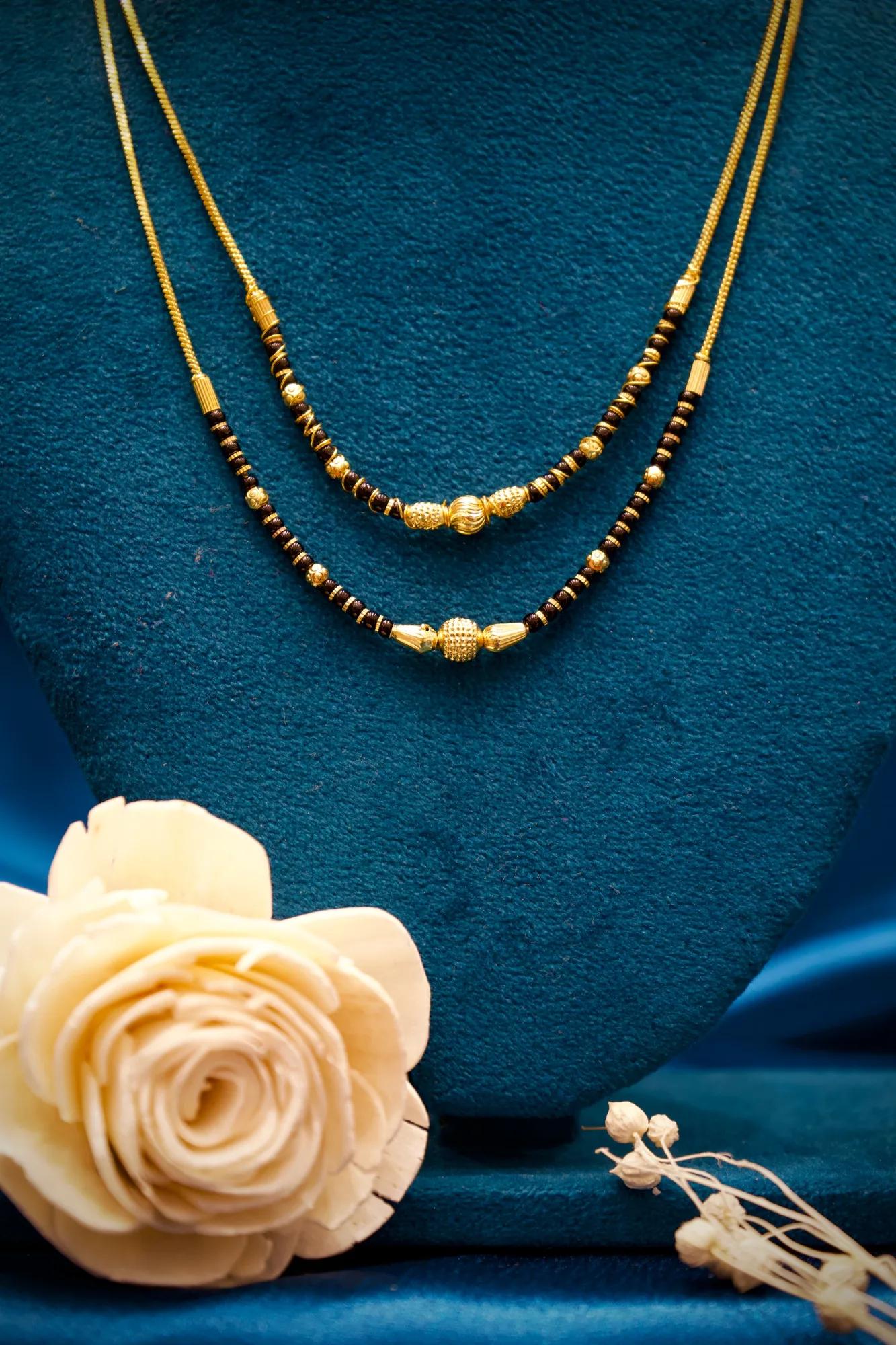 Dual Layer Traditional Gold Bead Mangalsutra