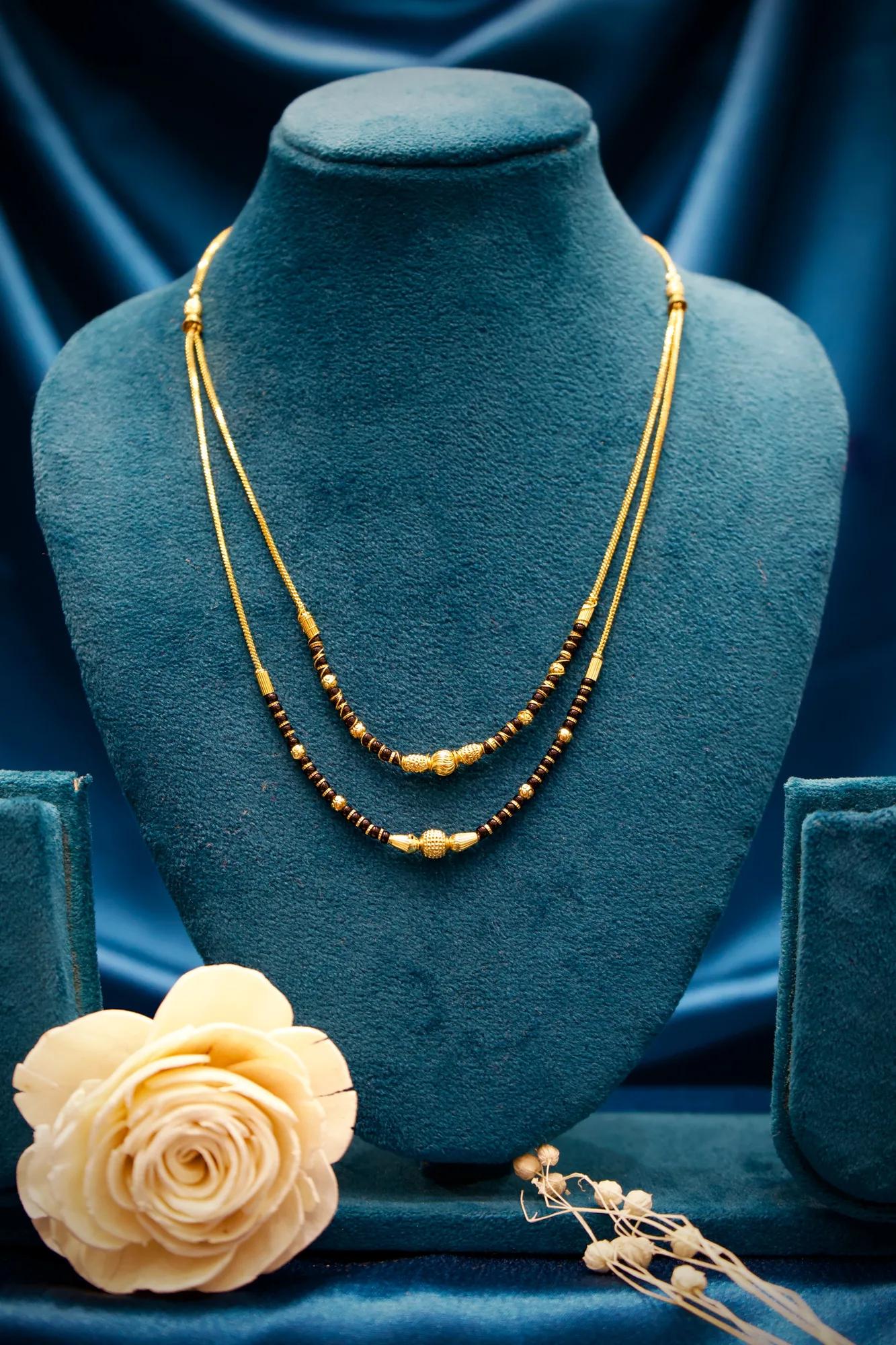 Dual Layer Traditional Gold Bead Mangalsutra