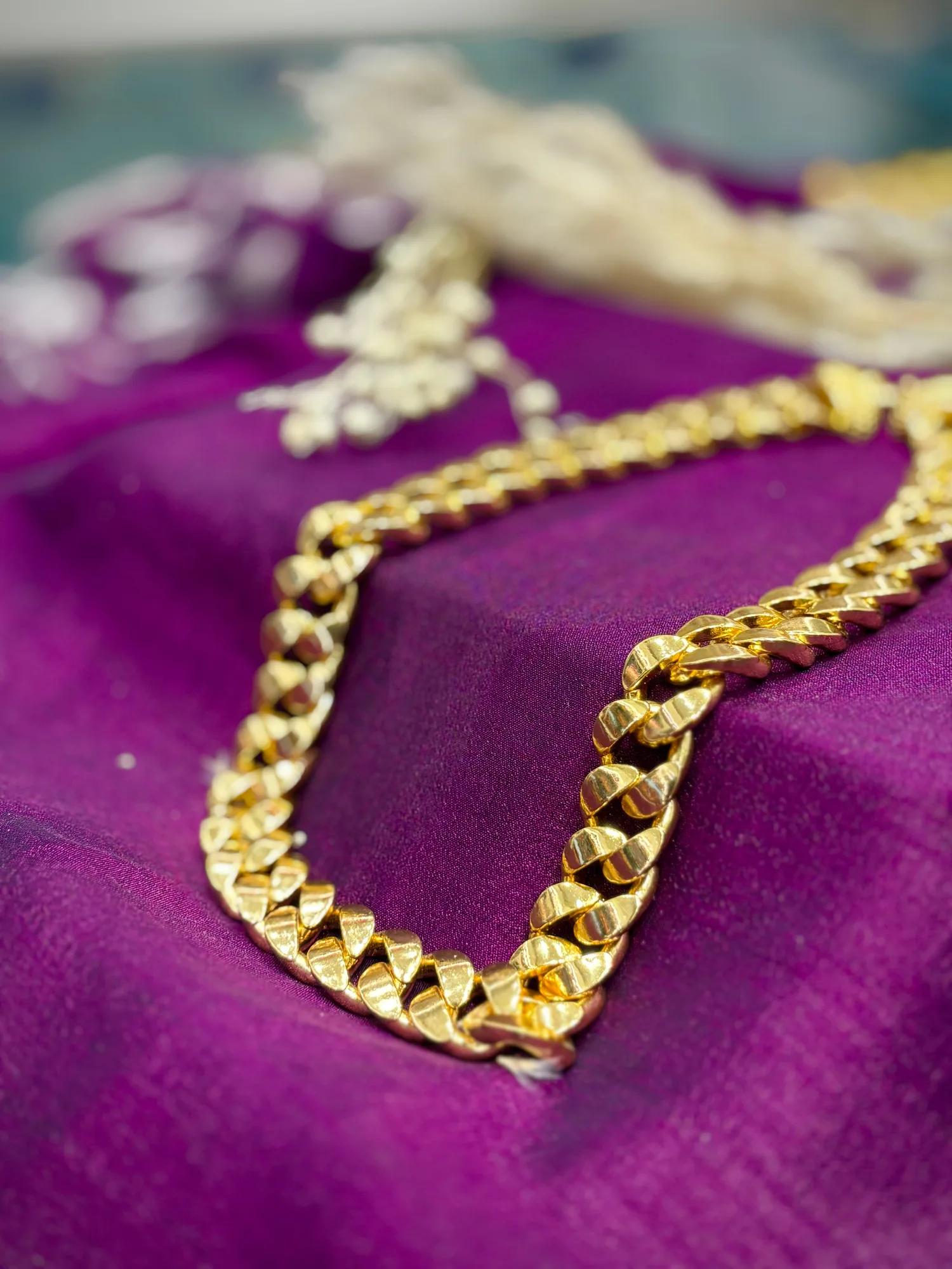 Classic Cuban Link Gold-Plated Necklace (Sachin Dada Chain)