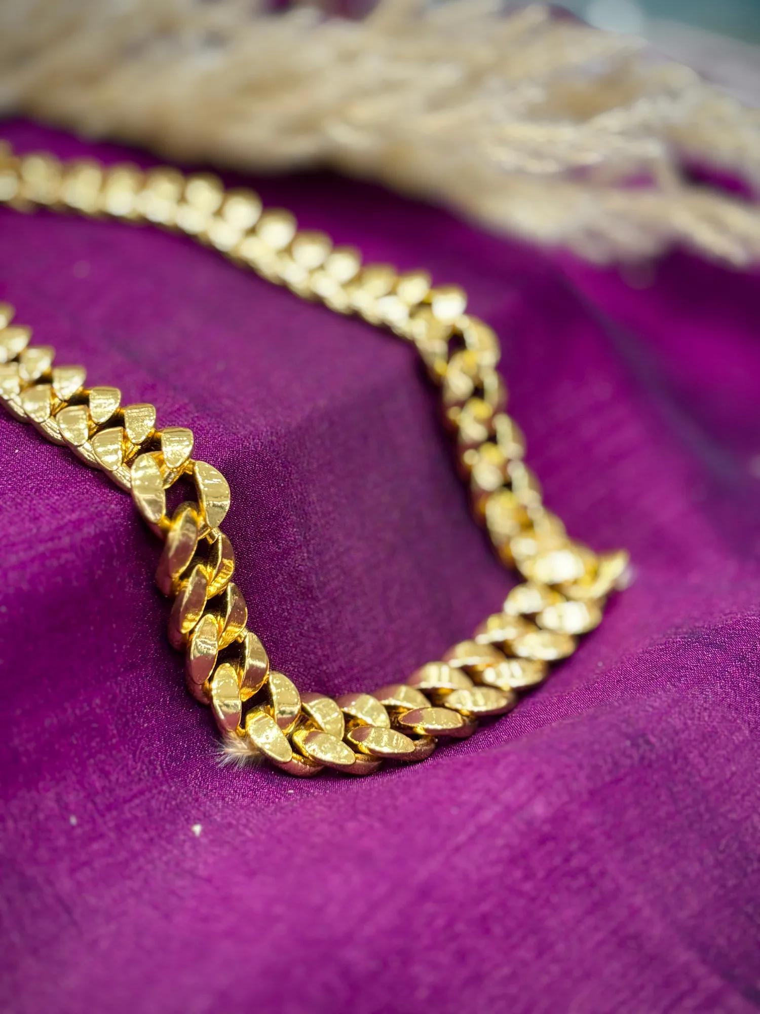 Classic Cuban Link Gold-Plated Necklace (Sachin Dada Chain)