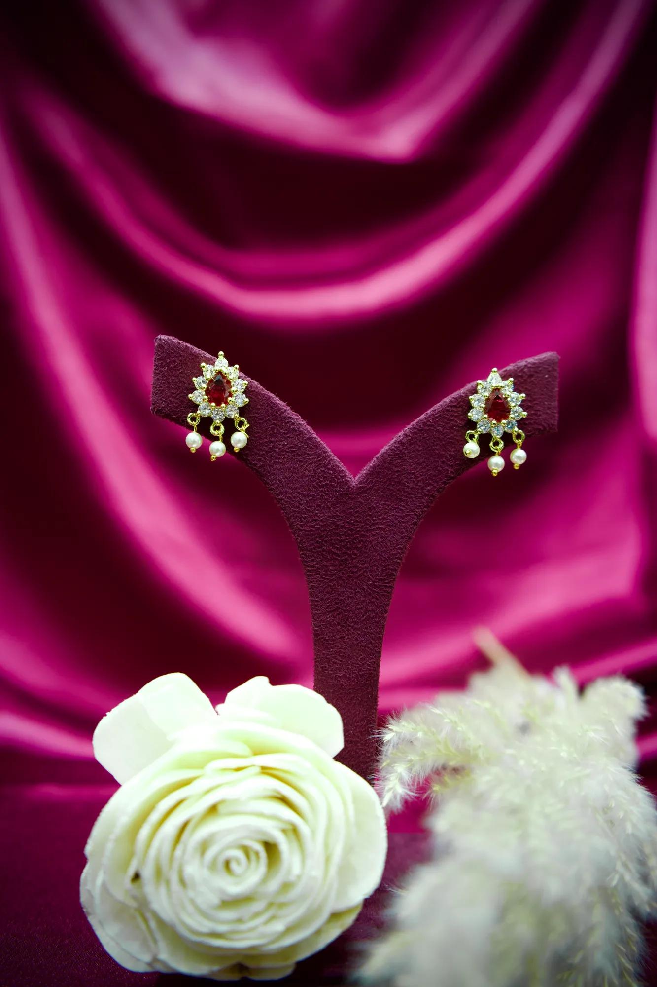 Royal Ruby Pearl Layered Necklace