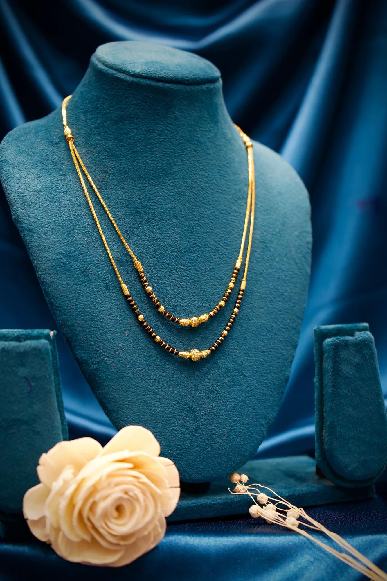 Dual Layer Traditional Gold Bead Mangalsutra
