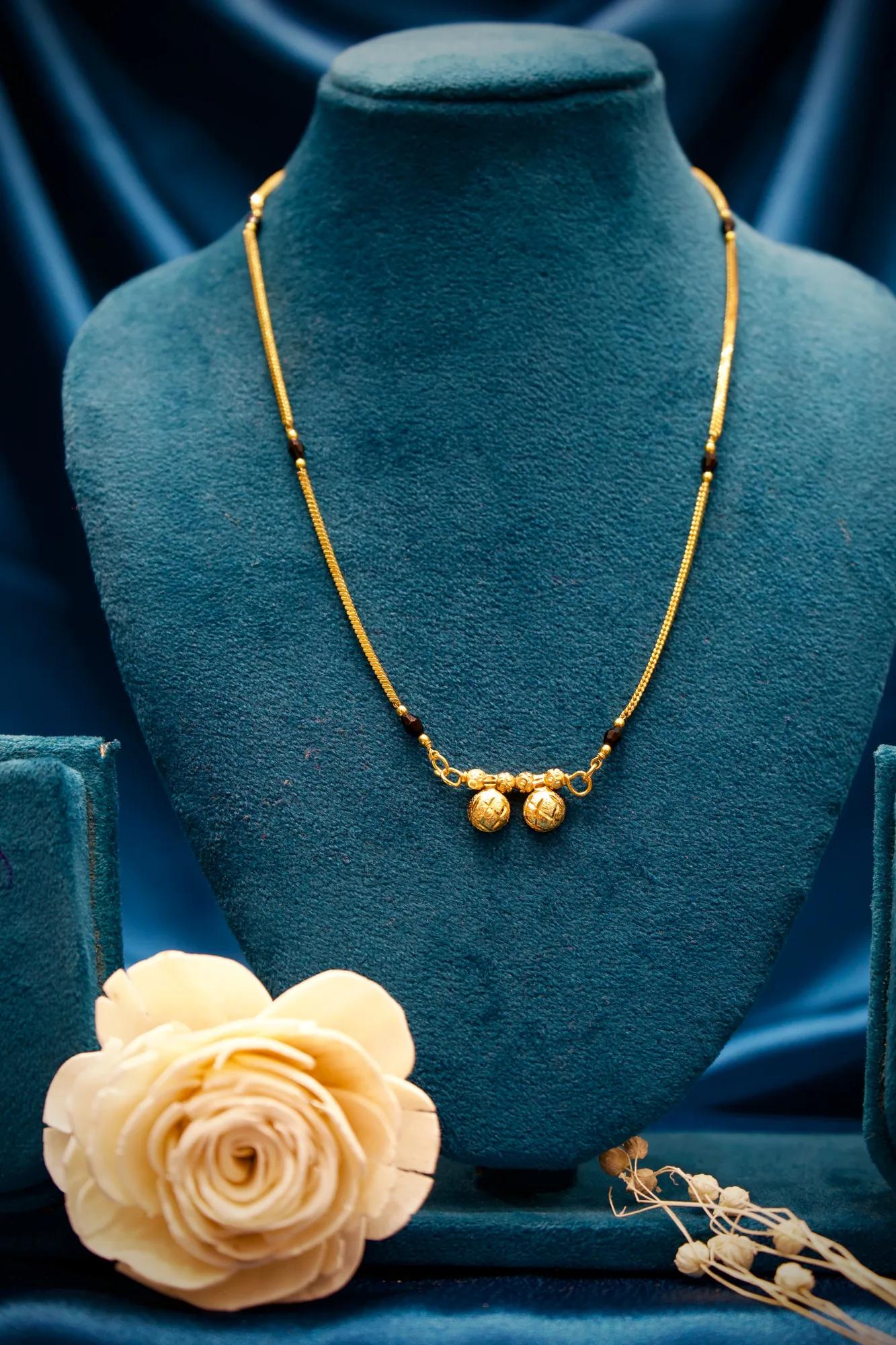 Classic Twin Gold Bead Mangalsutra