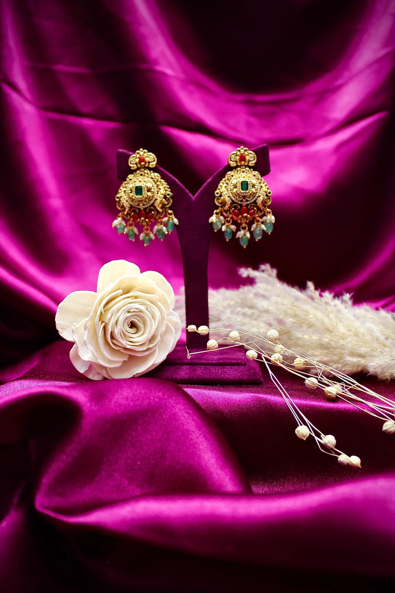 Royal Antique Floral Long Haram Set