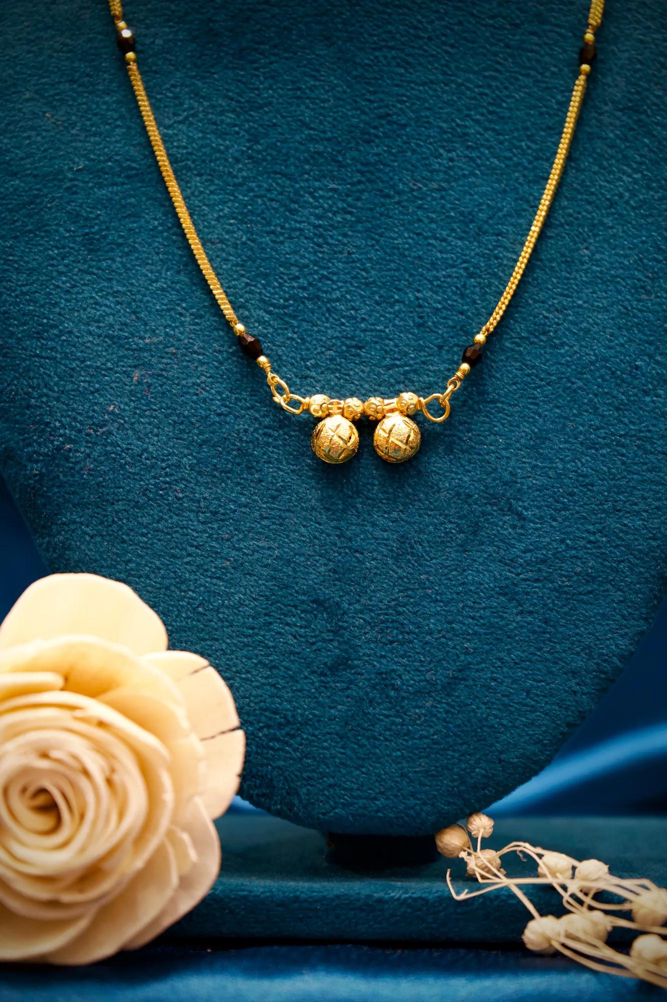 Classic Twin Gold Bead Mangalsutra