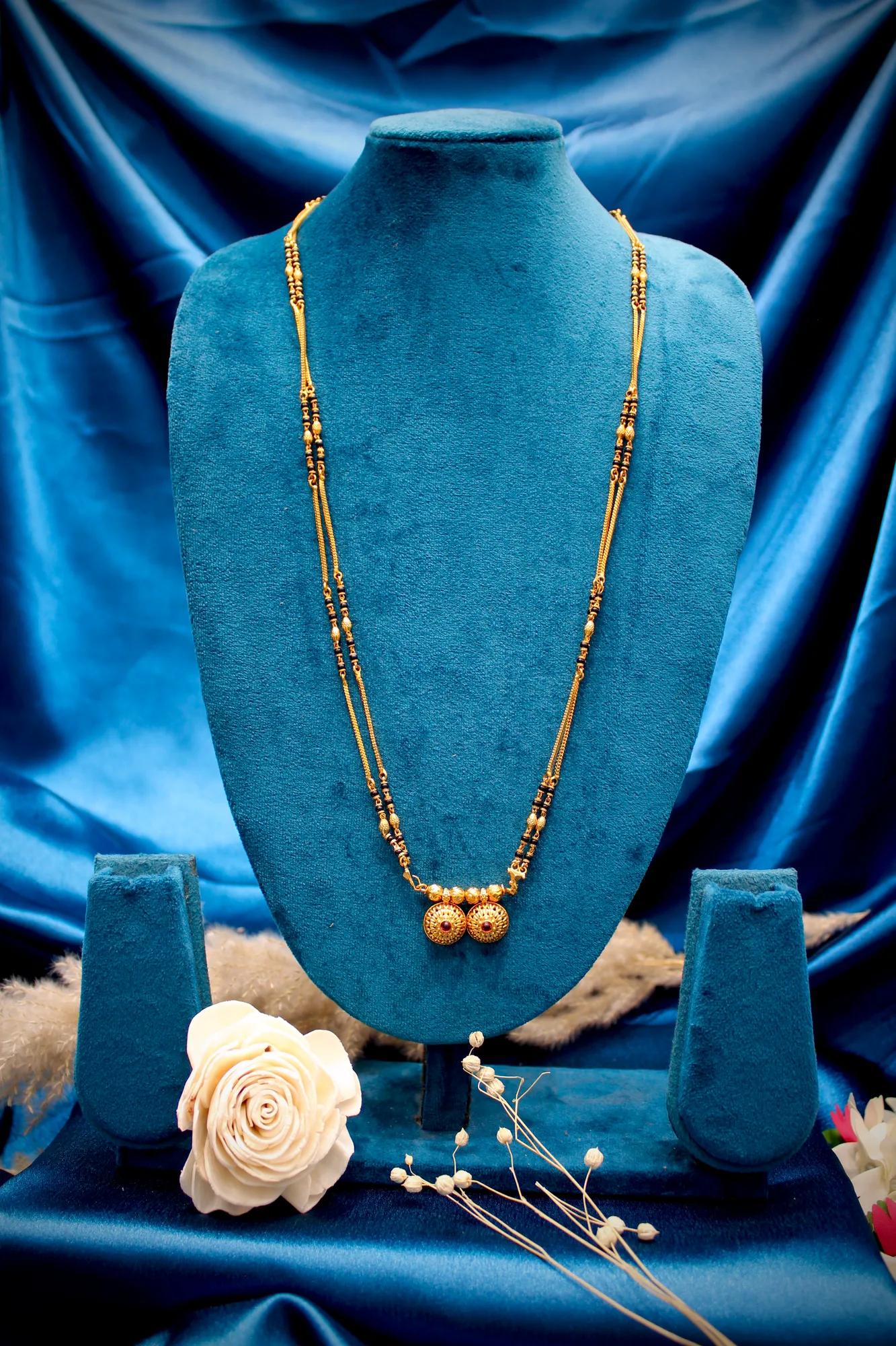 Classic Dual-Pendant Gold-Tone Mangalsutra