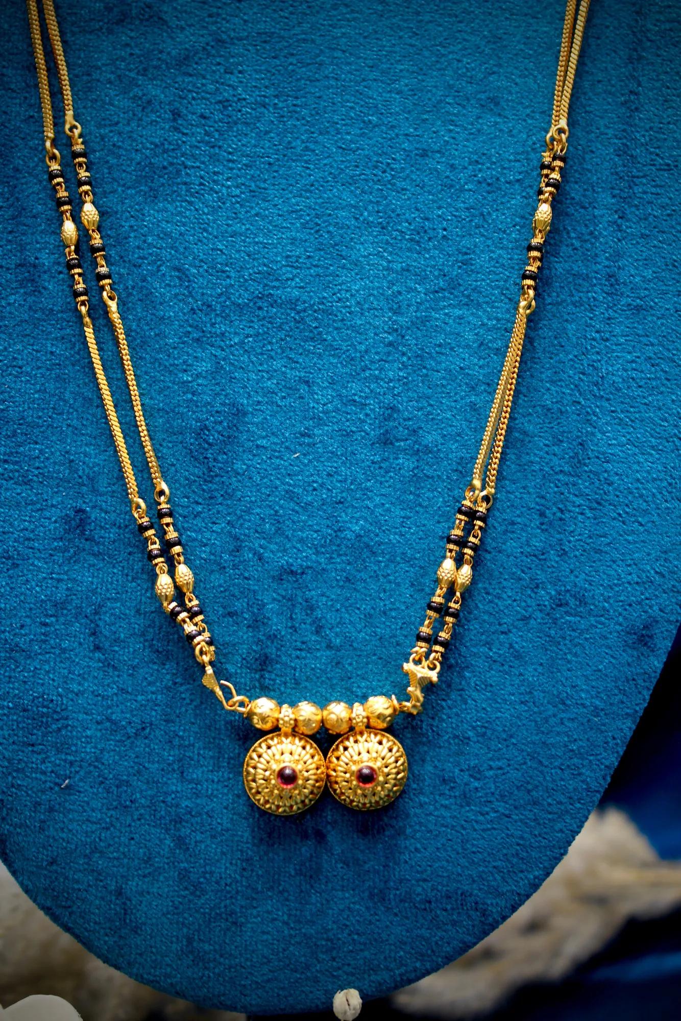Classic Dual-Pendant Gold-Tone Mangalsutra