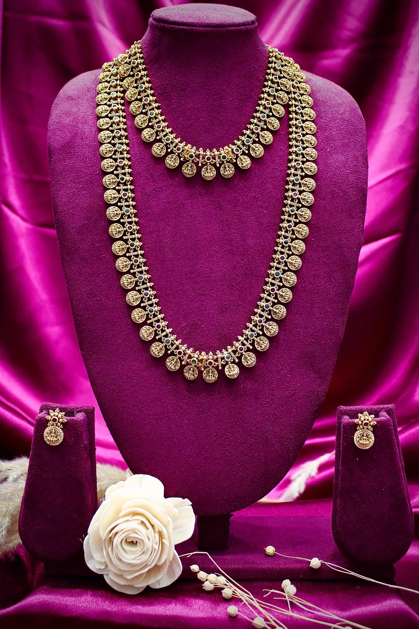 Antique Coin Layer Necklace Set