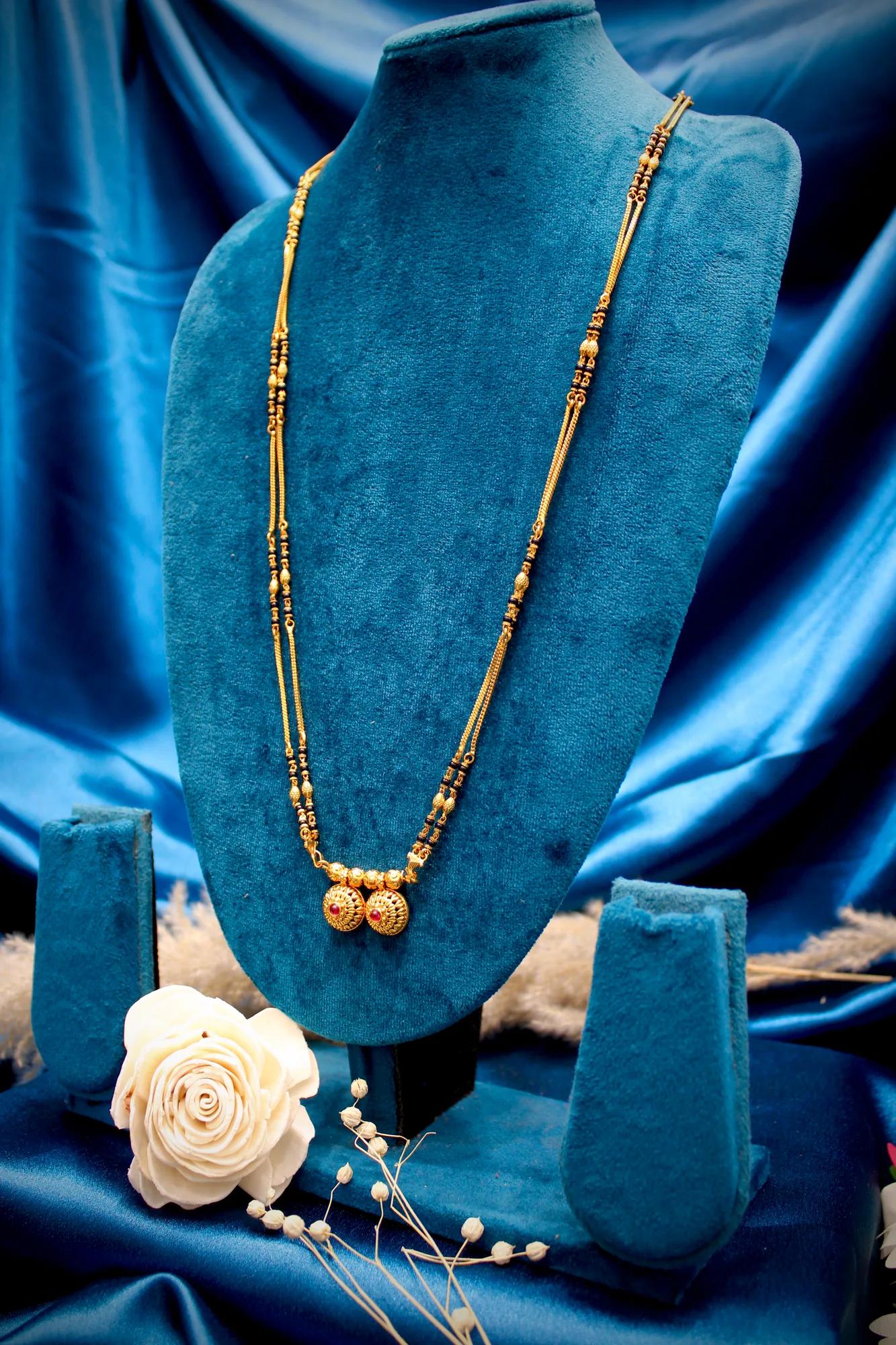 Classic Dual-Pendant Gold-Tone Mangalsutra