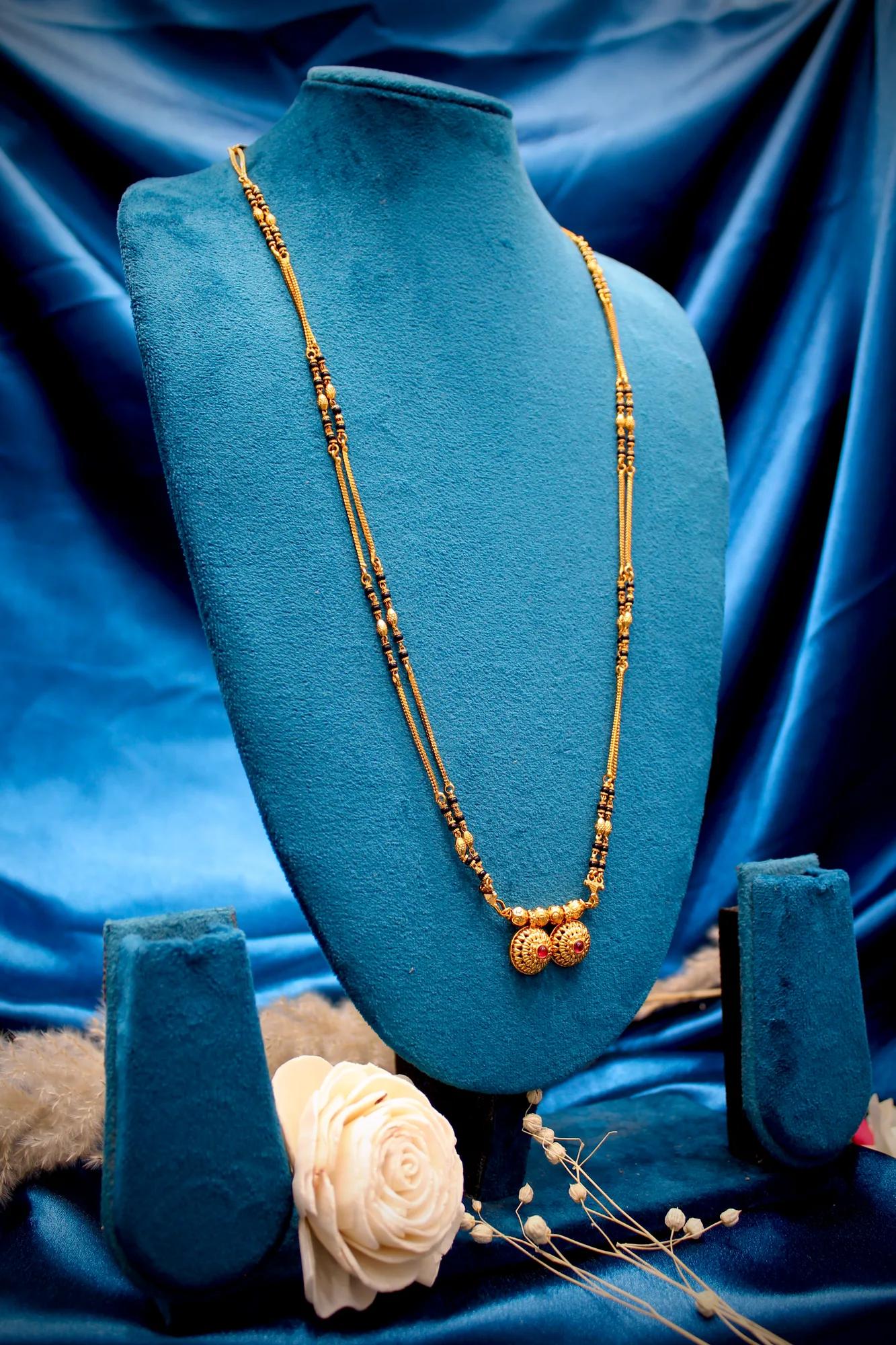 Classic Dual-Pendant Gold-Tone Mangalsutra