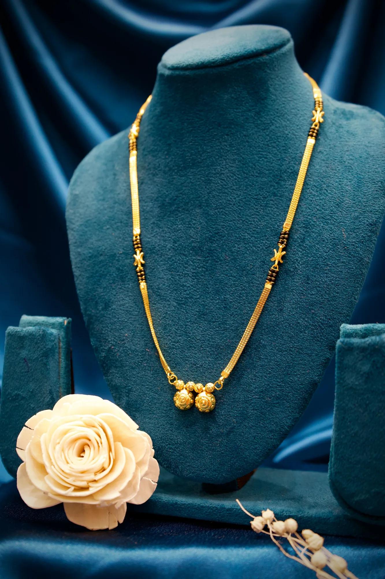 Classic Dual Ball Gold Mangalsutra Necklace