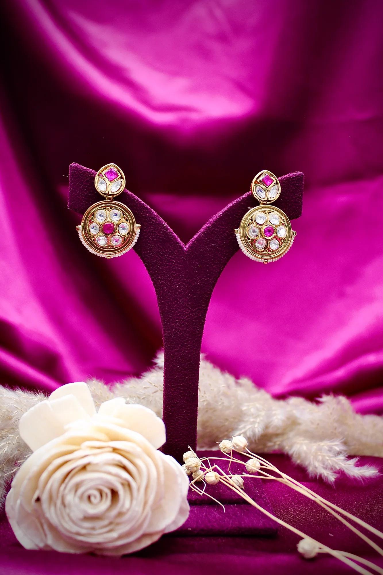Pink Coral & Pearl Layered Choker Necklace Set