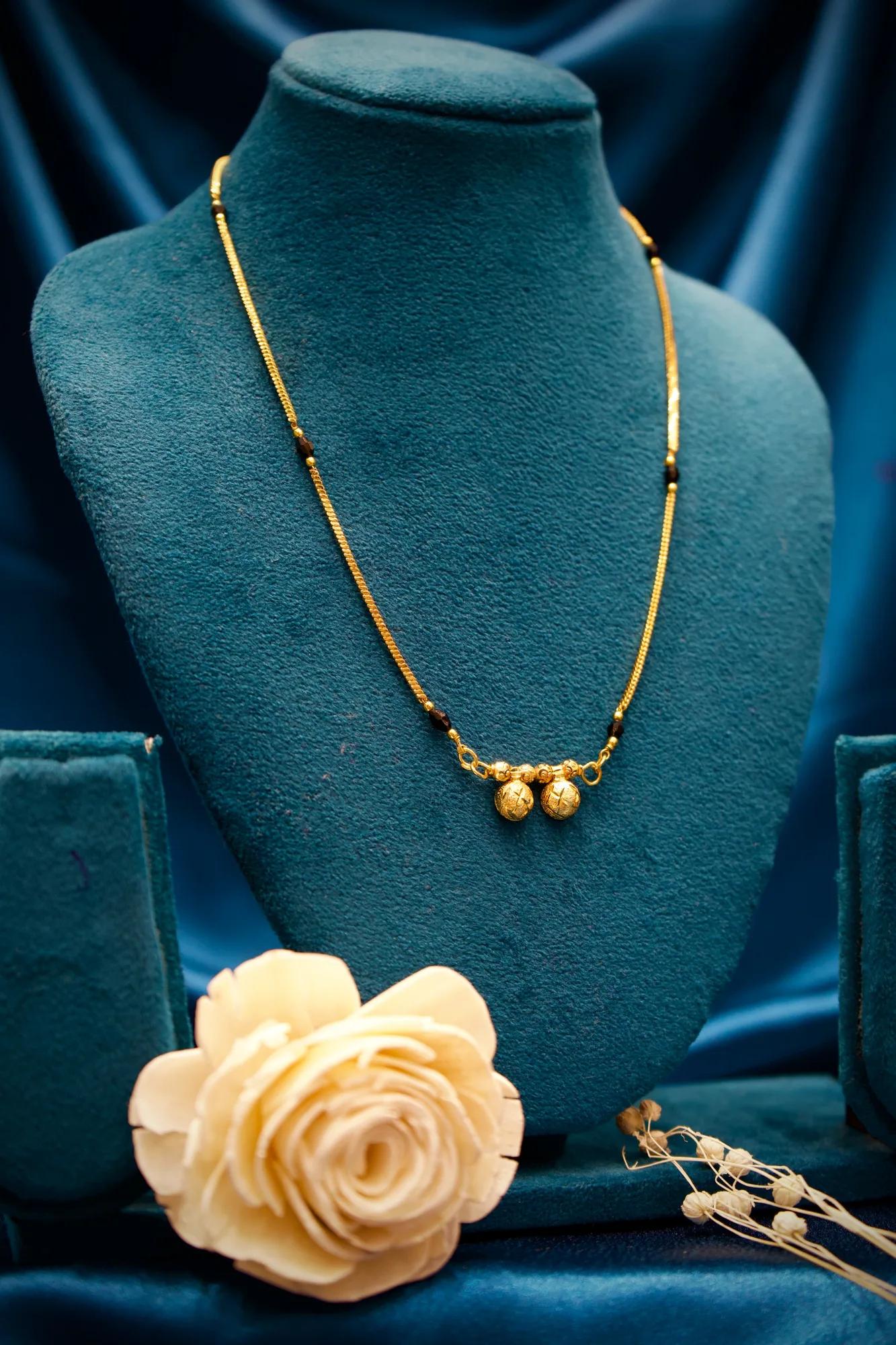 Classic Twin Gold Bead Mangalsutra